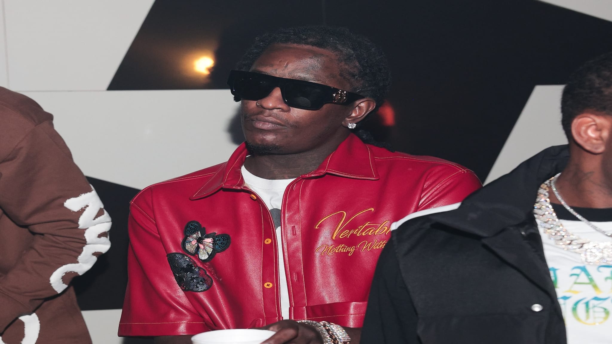 ATLANTA, GA - JANUARY 01: Rapper Young Thug attends 1st Party of The Year at Gold Room on January 1, 2022 in Atlanta, Georgia.