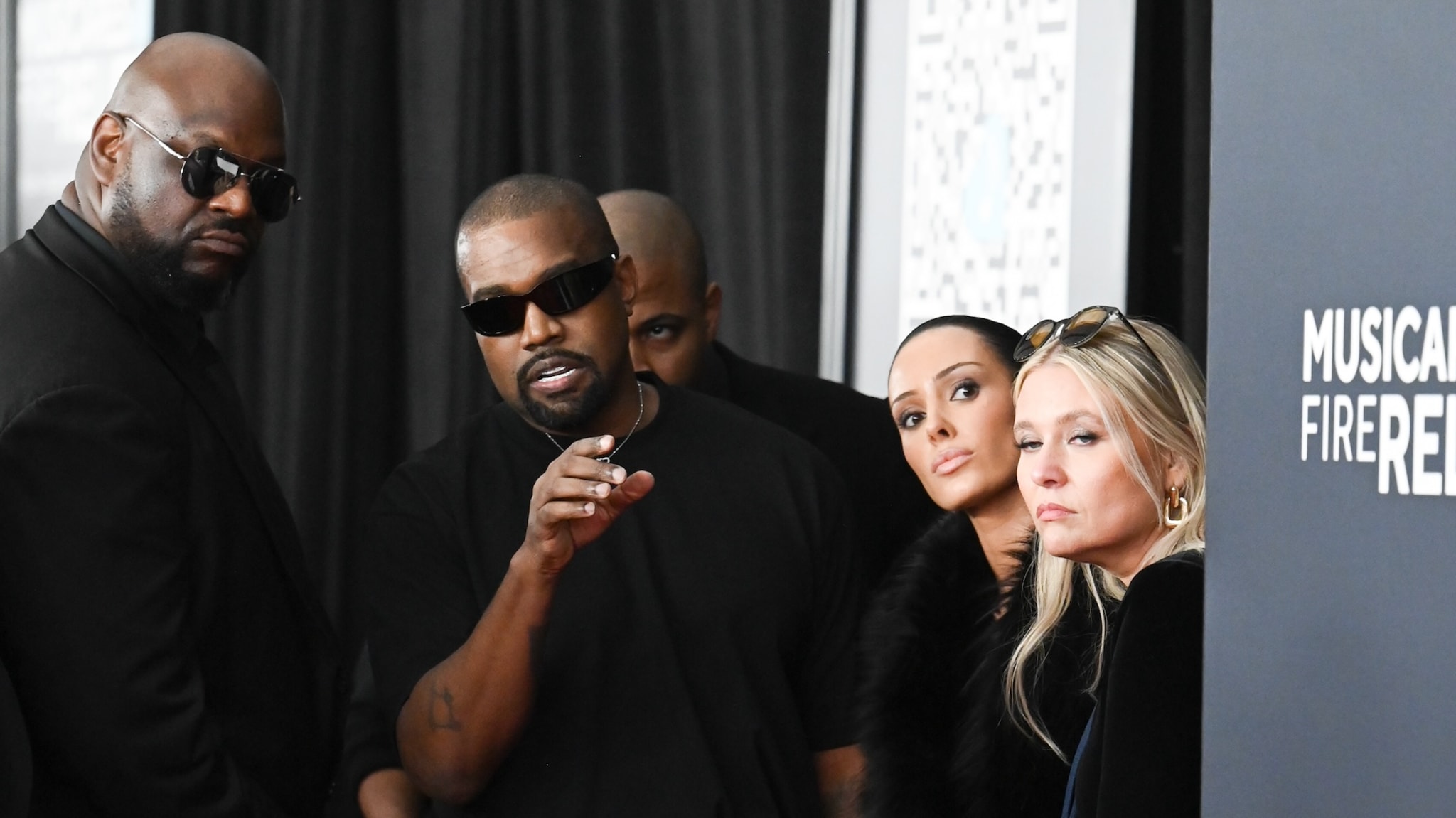 Kanye West, Bianca Censori at the 67th GRAMMY Awards held at the Crypto.com Arena on February 2, 2025 in Los Angeles, California. 