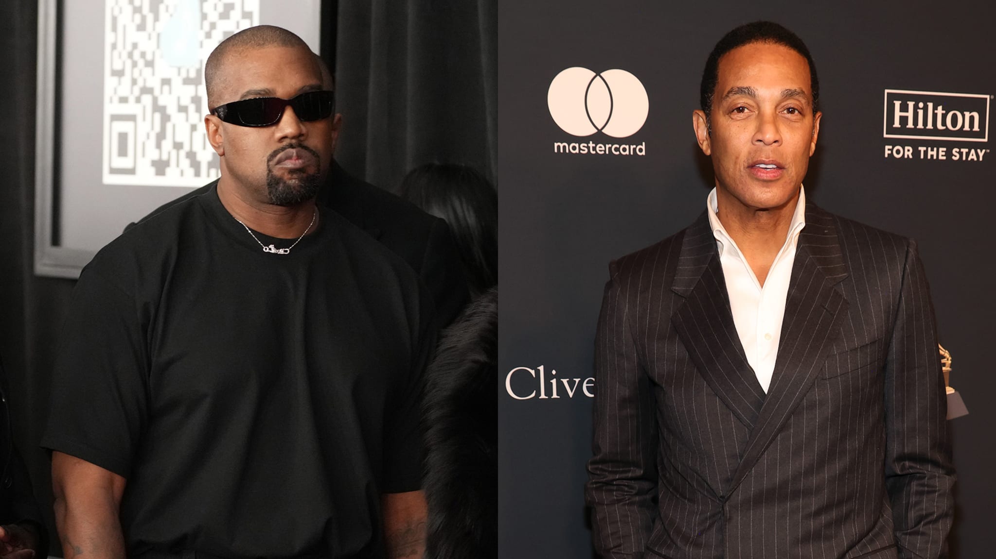 A split image showing the artist formerly known as Kanye West and journalist Don Lemon.