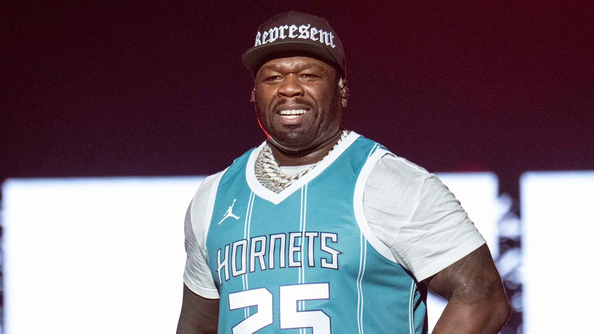 Rapper 50 Cent performs during DaBaby & Friends - Billion Dollar Baby Birthday Bashat Spectrum Center.