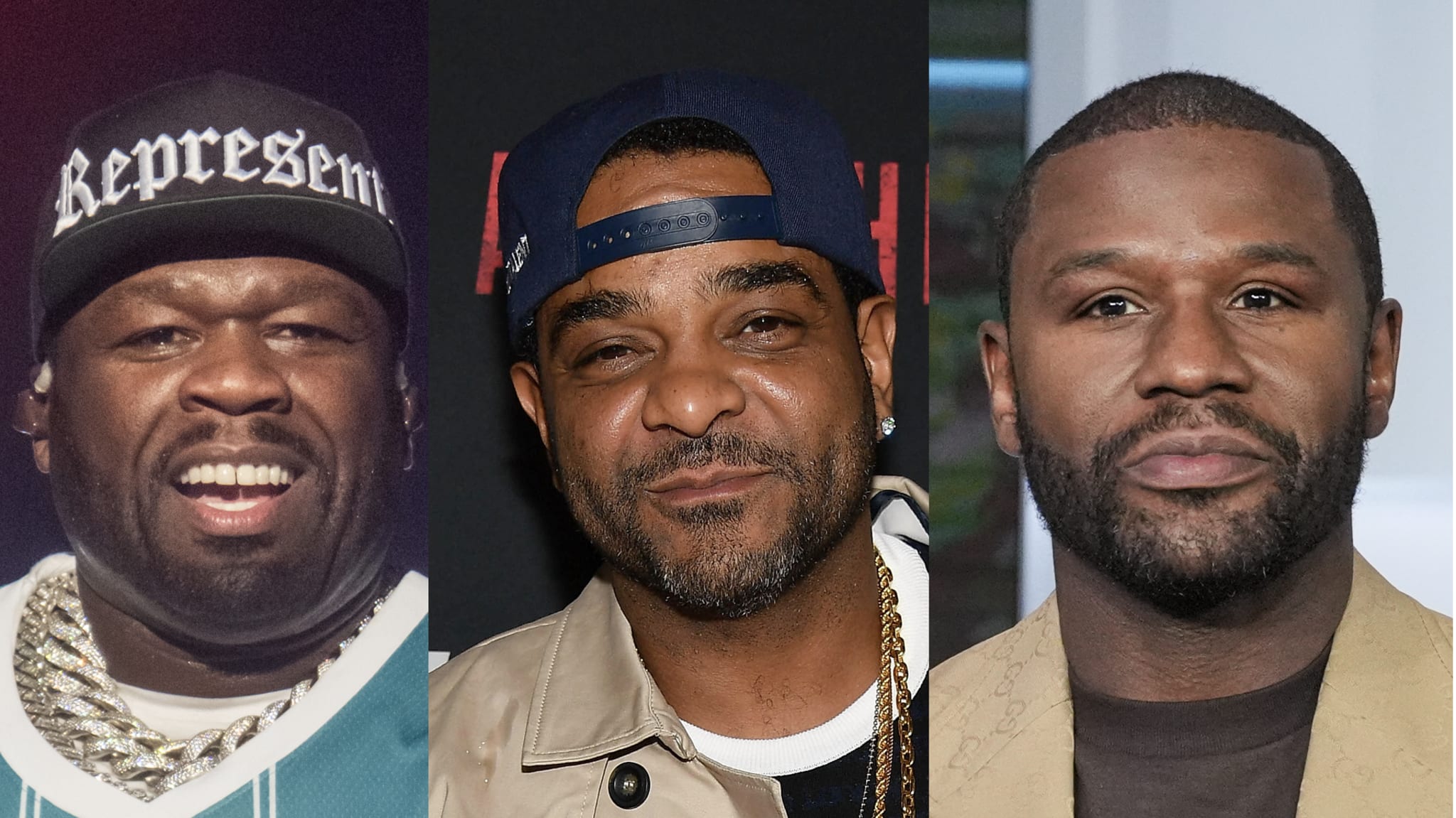 50 Cent, Jim Jones, Floyd Mayweather
