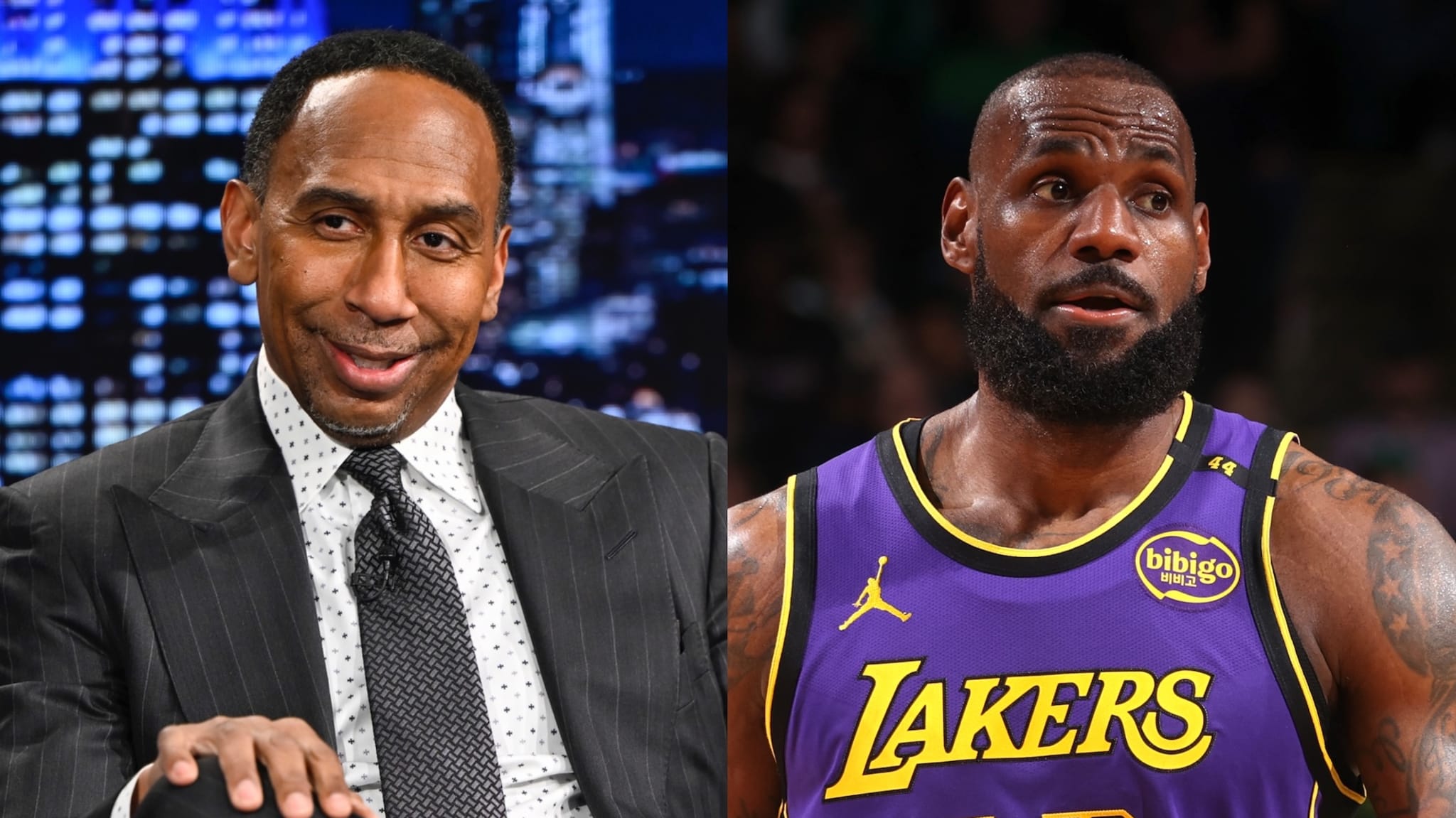 Stephen A. Smith and LeBron James