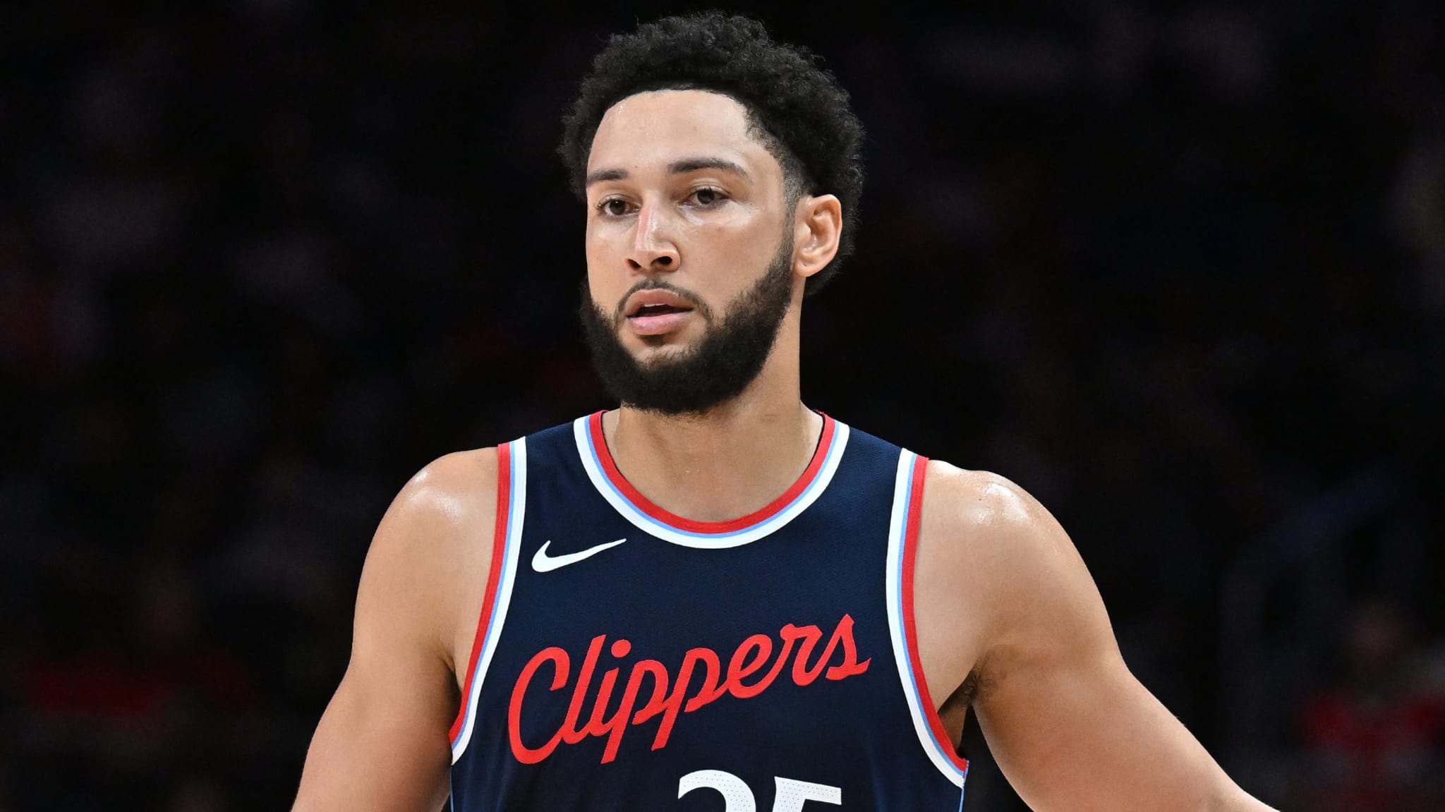 A basketball player in a Los Angeles Clippers jersey on the court.