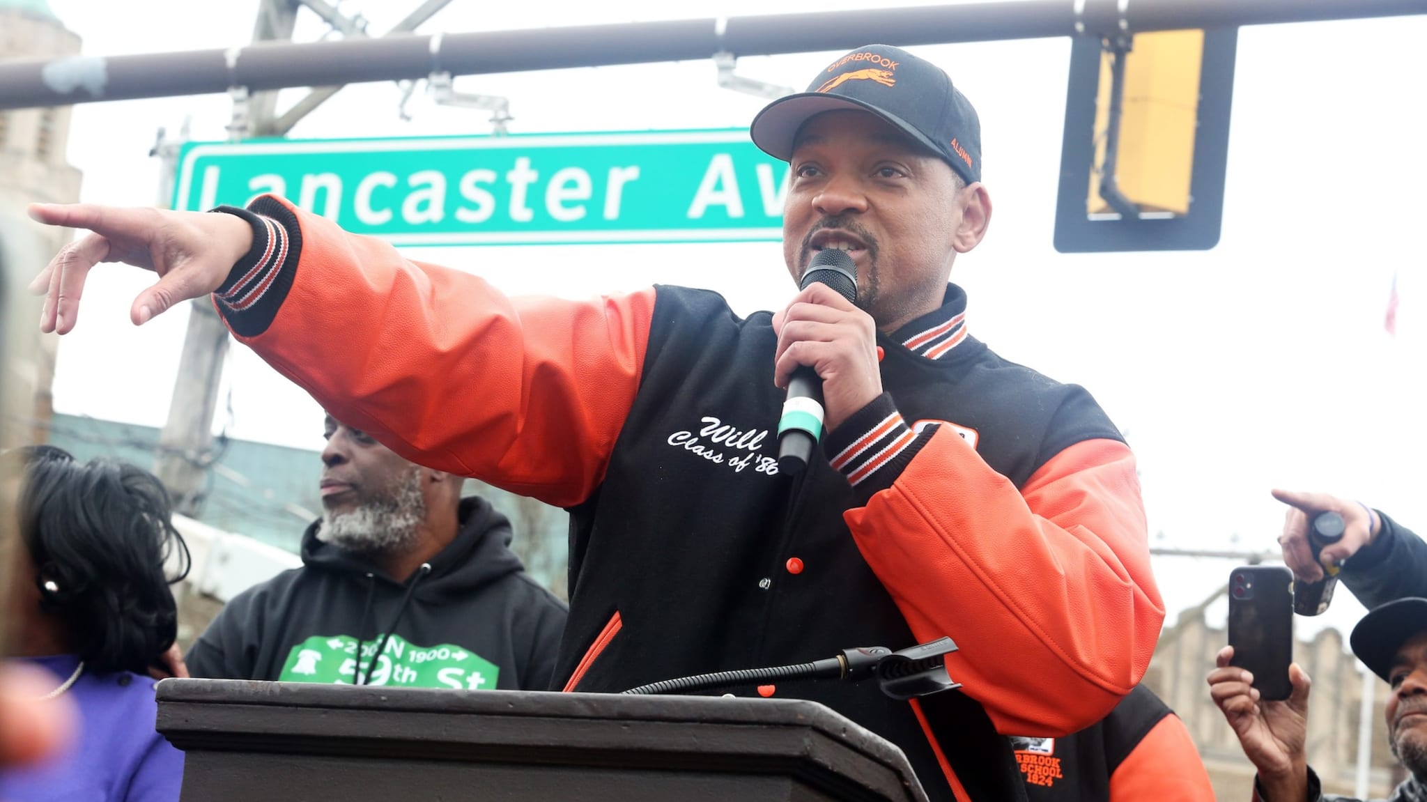 Will Smith is seen at a street name change from 59th street to Will Smith Way on March 26, 2025 in Philadelphia.