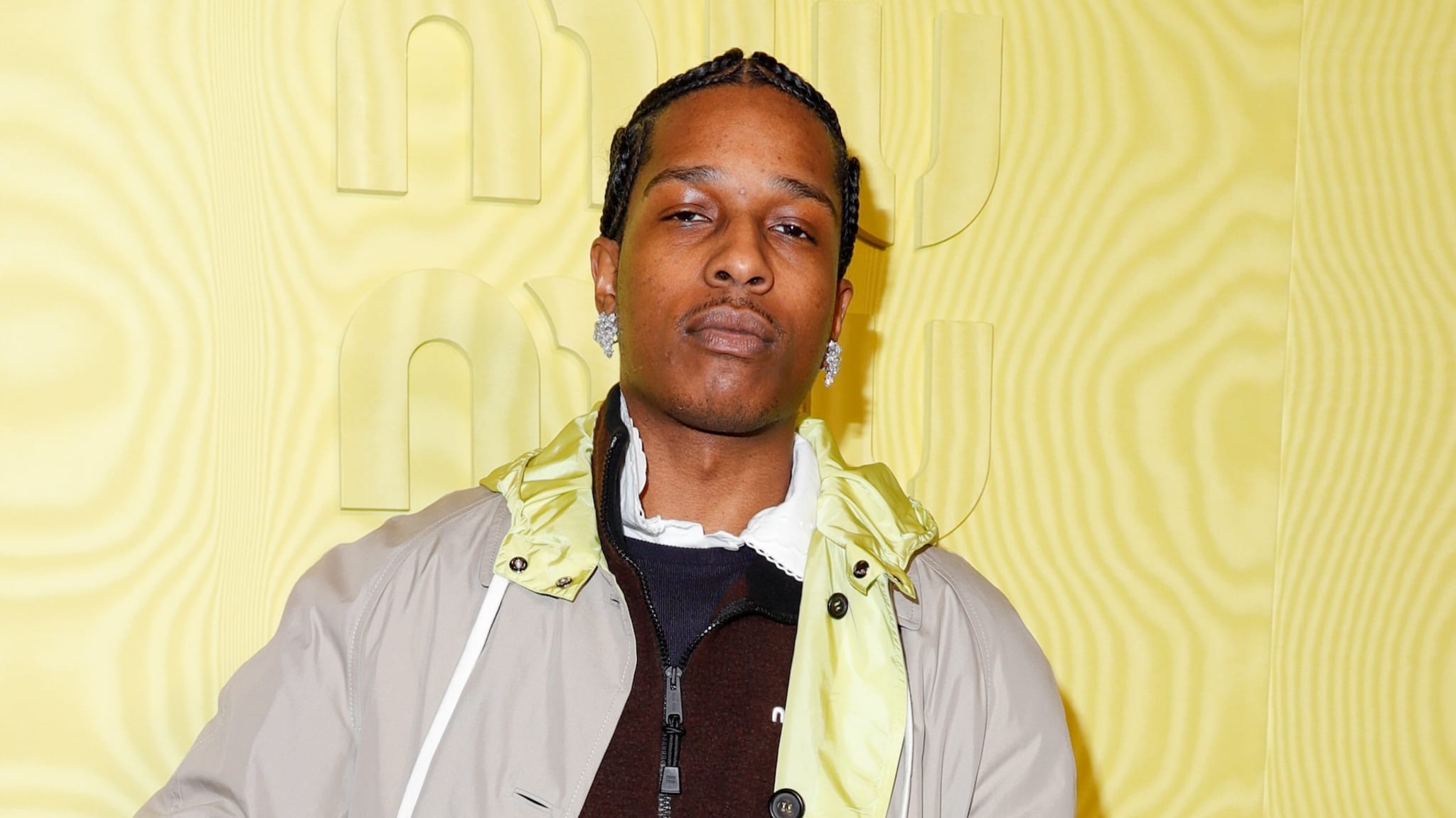 A$AP Rocky at the Miu Miu Fall RTW 2025 fashion show as part of Paris Fashion Week held at Palais d'Iena on March 11, 2025 in Paris, France.