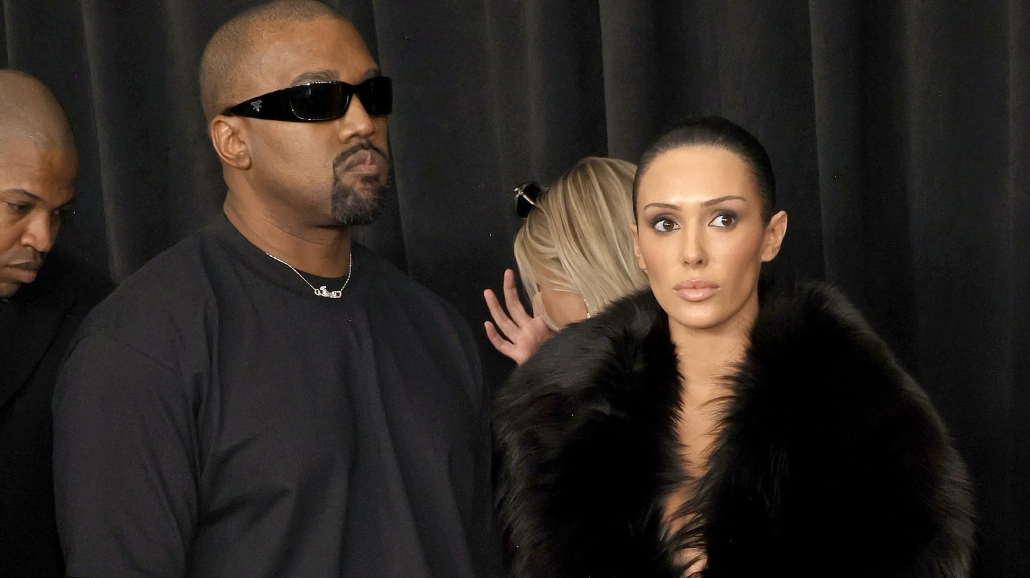 (L-R) Kanye West and Bianca Censori attend the 67th GRAMMY Awards on February 02, 2025 in Los Angeles, California. 