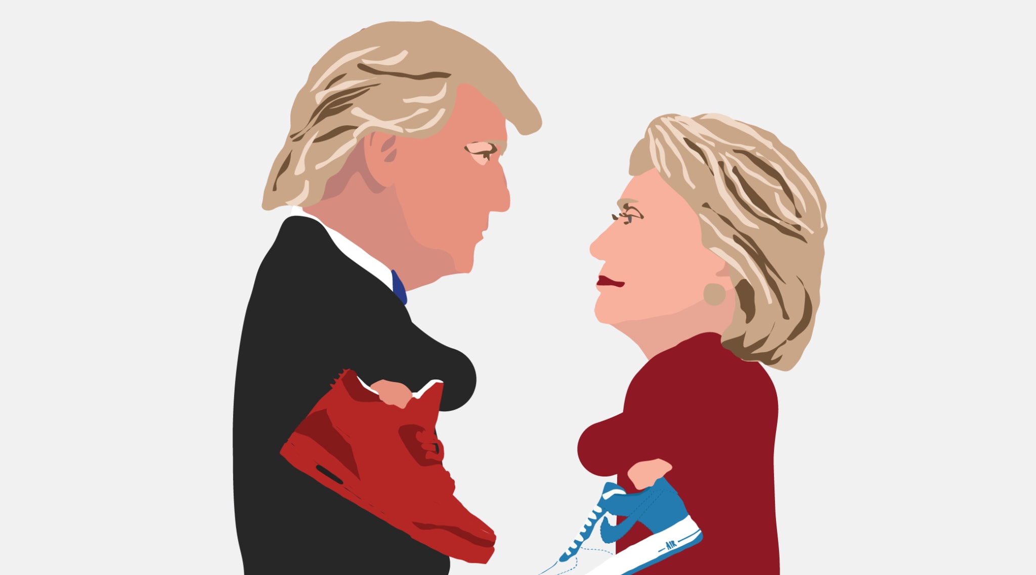 Clinton Trump Sneakers