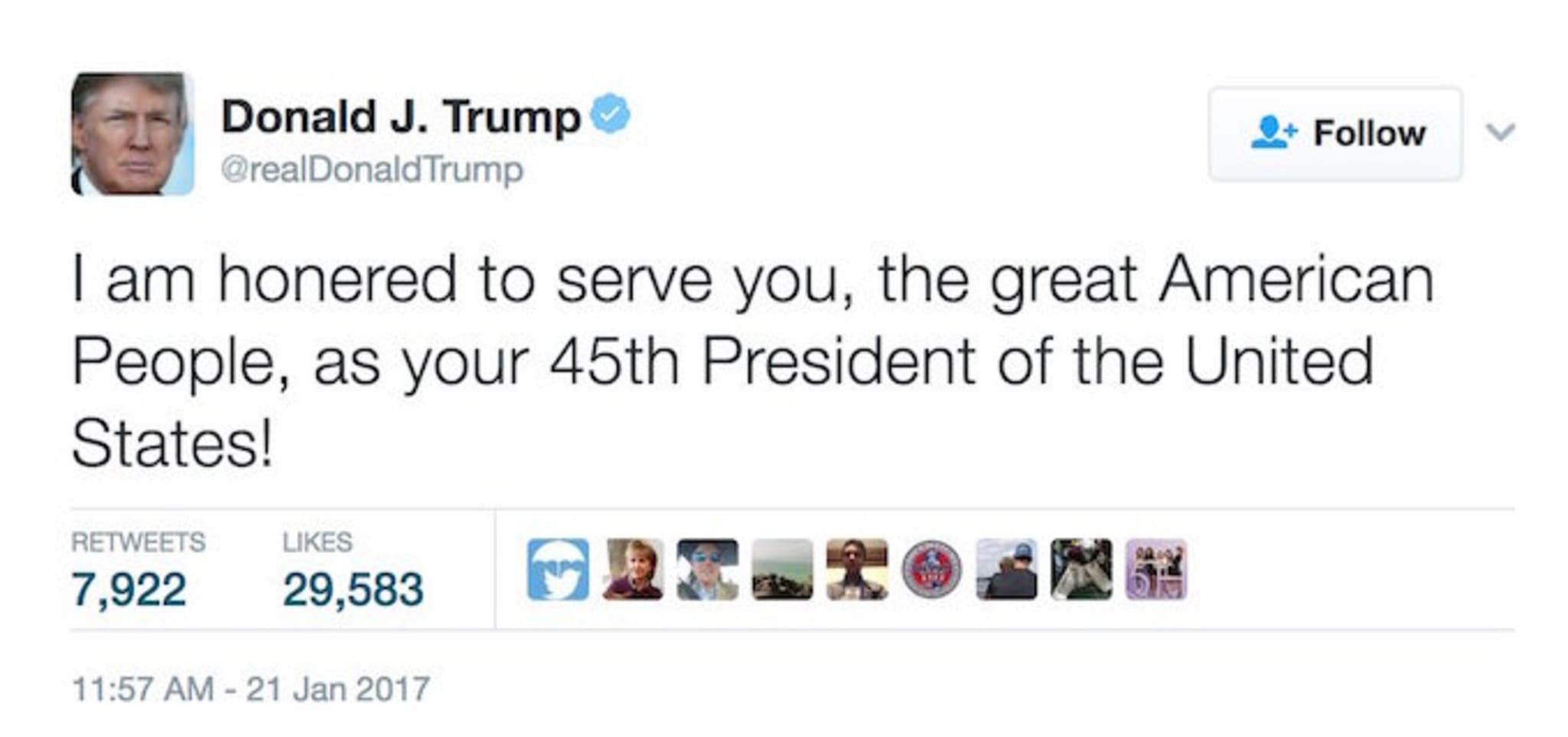 Trump honered