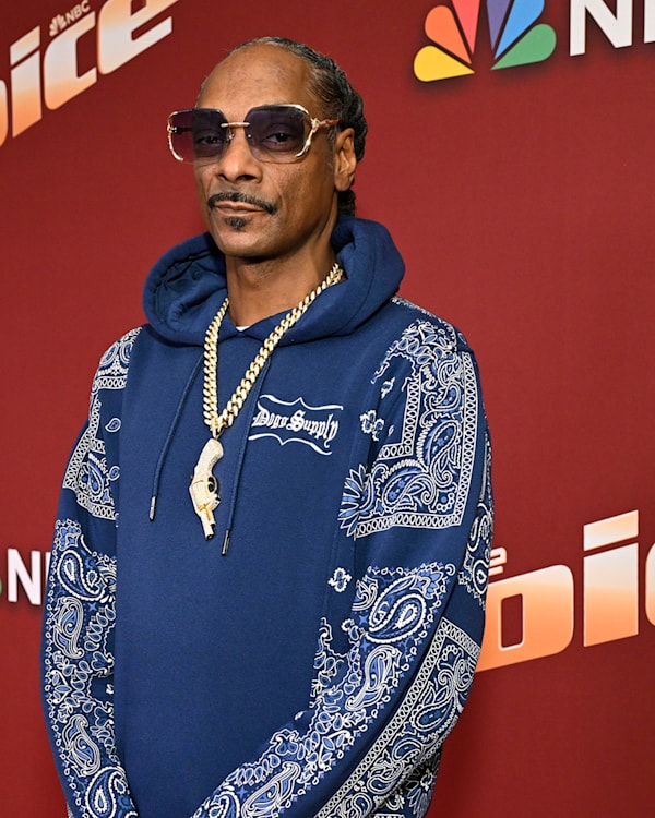 Snoop Dogg at the live finale for 'The Voice.'