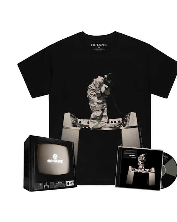 Don Toliver's 'Octane' vinyl record, T-shirt, and box set.