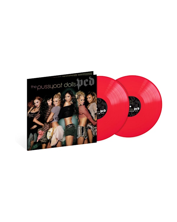 Album cover of "PCD" by The Pussycat Dolls with two red vinyl records.