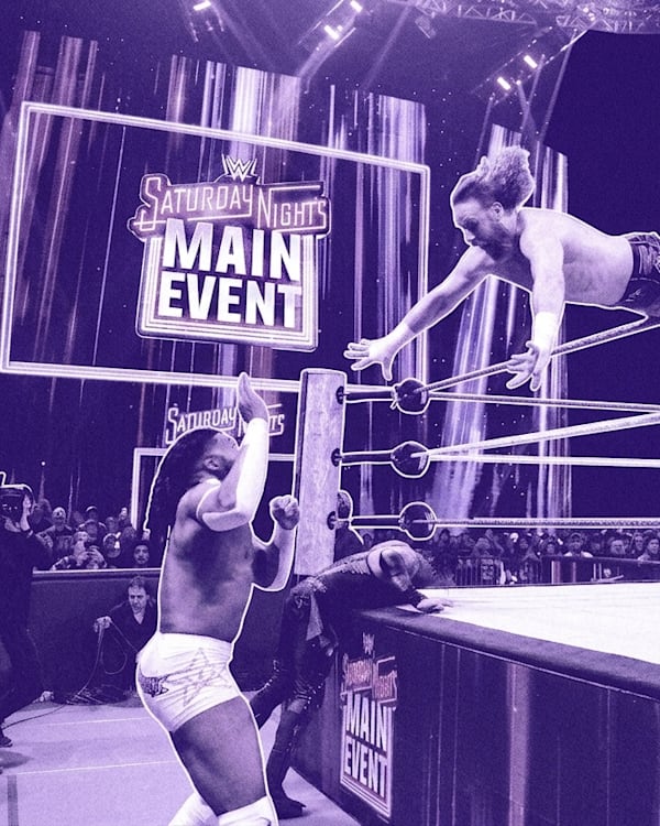 Sami Zayn in action against Trick Williams during WWE's Saturday Night's Main Event at Bell Centre on January 24, 2026 in Montreal, Canada.