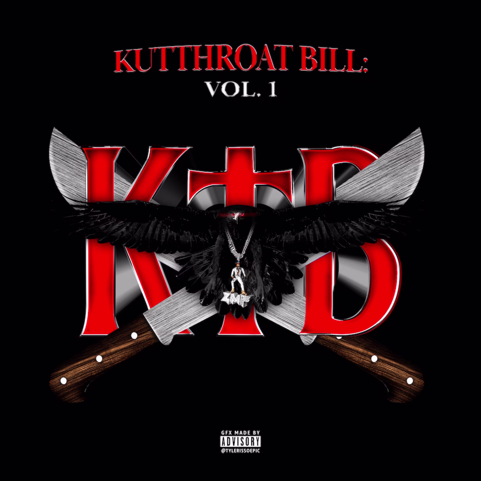 The Cover art for Kodak Black's new album 'Kutthroat Bill Vol. 1'
