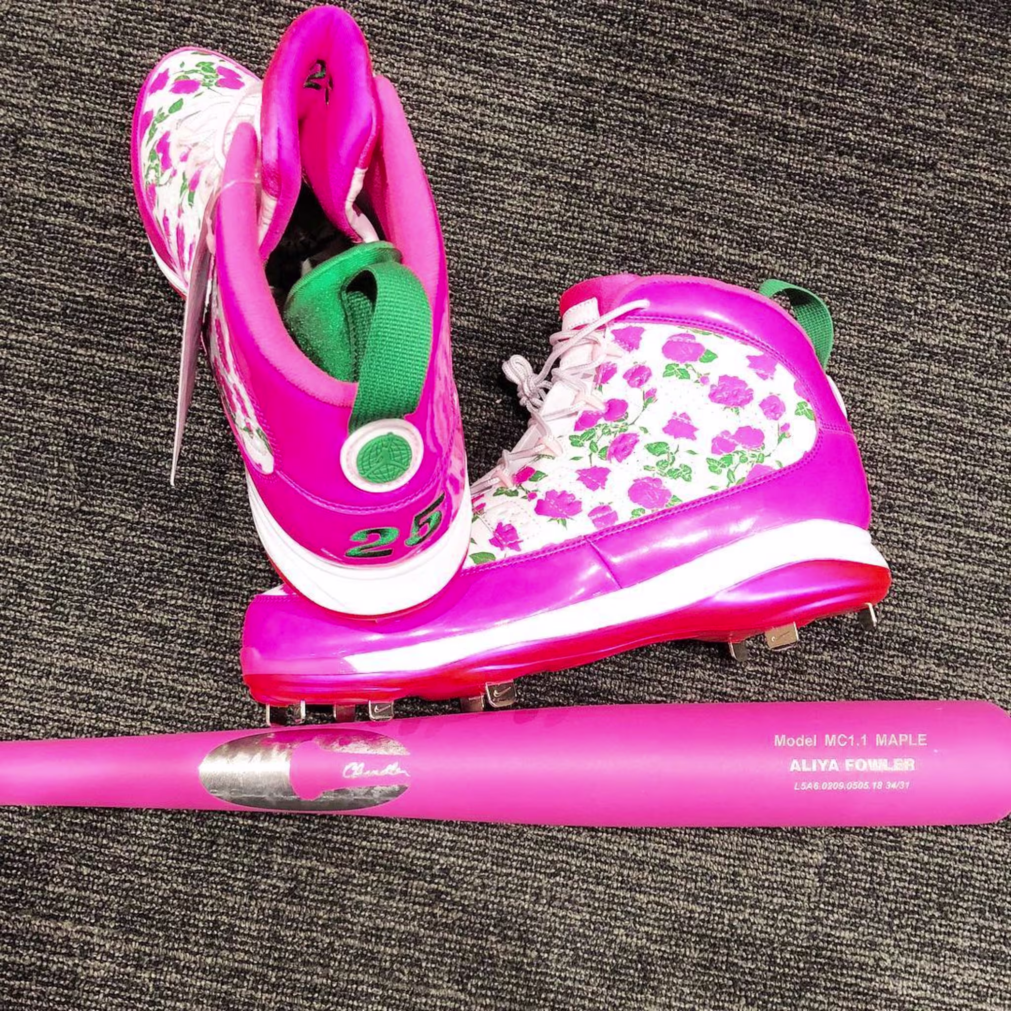 Air Jordan 9 Mother's Day Cleats Dexter Fowler PE