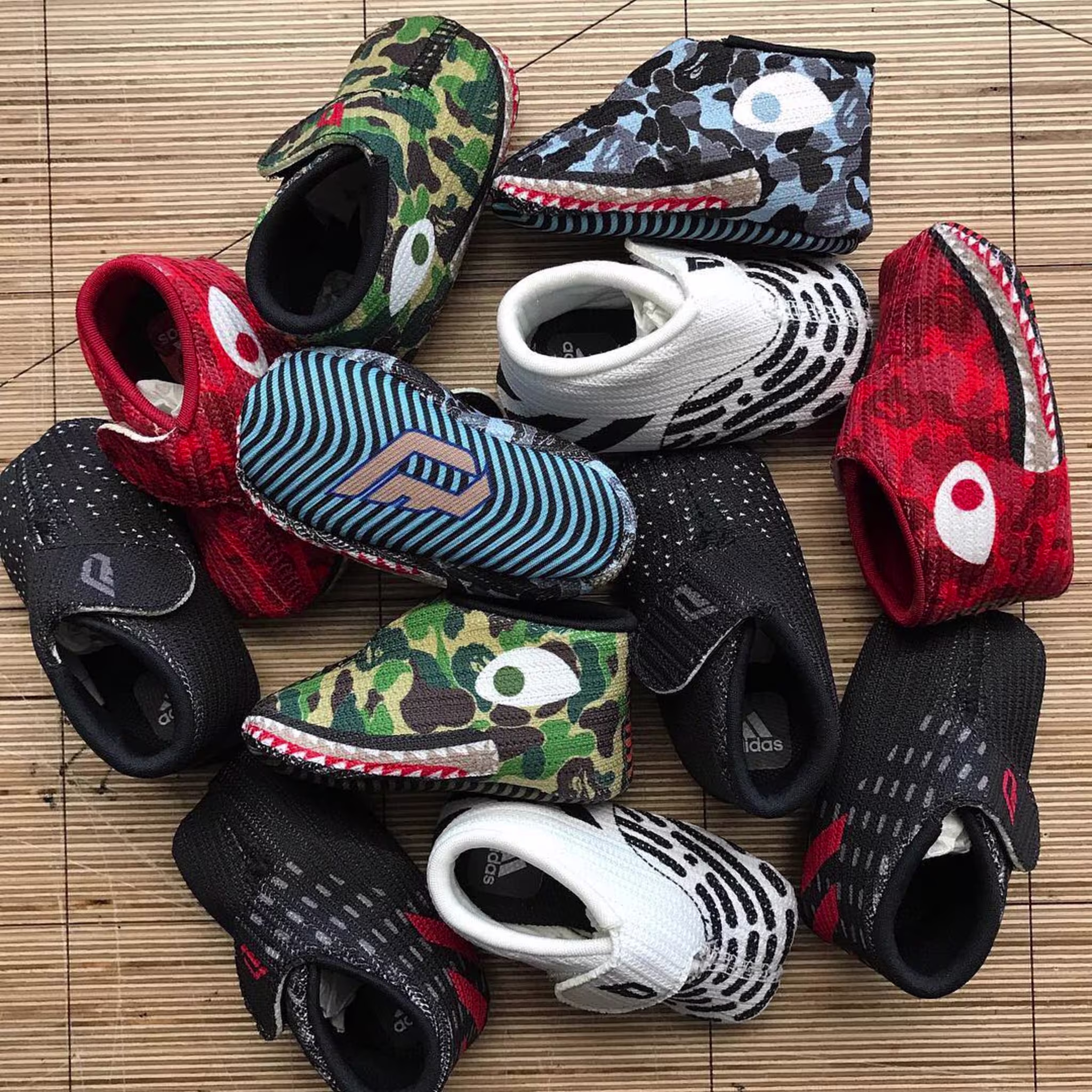 Dame Lillard Bape Adidas Baby Sneakers