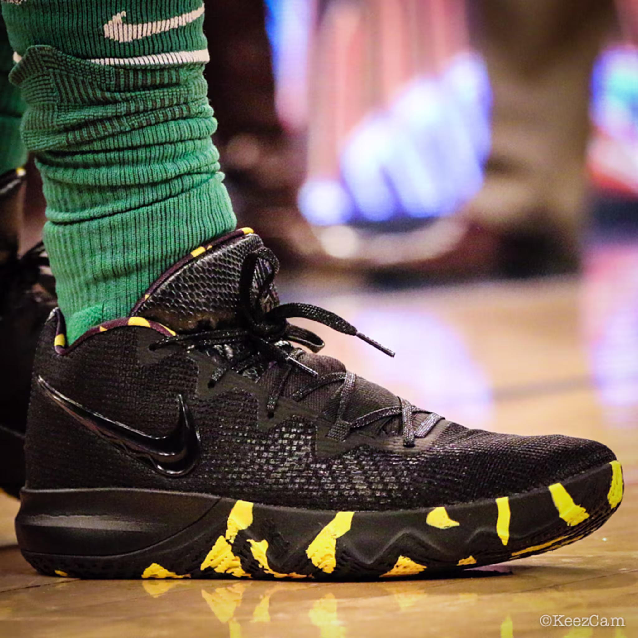 Kyrie Irving Nike Kyrie Budget Core Black Yellow Right Profile