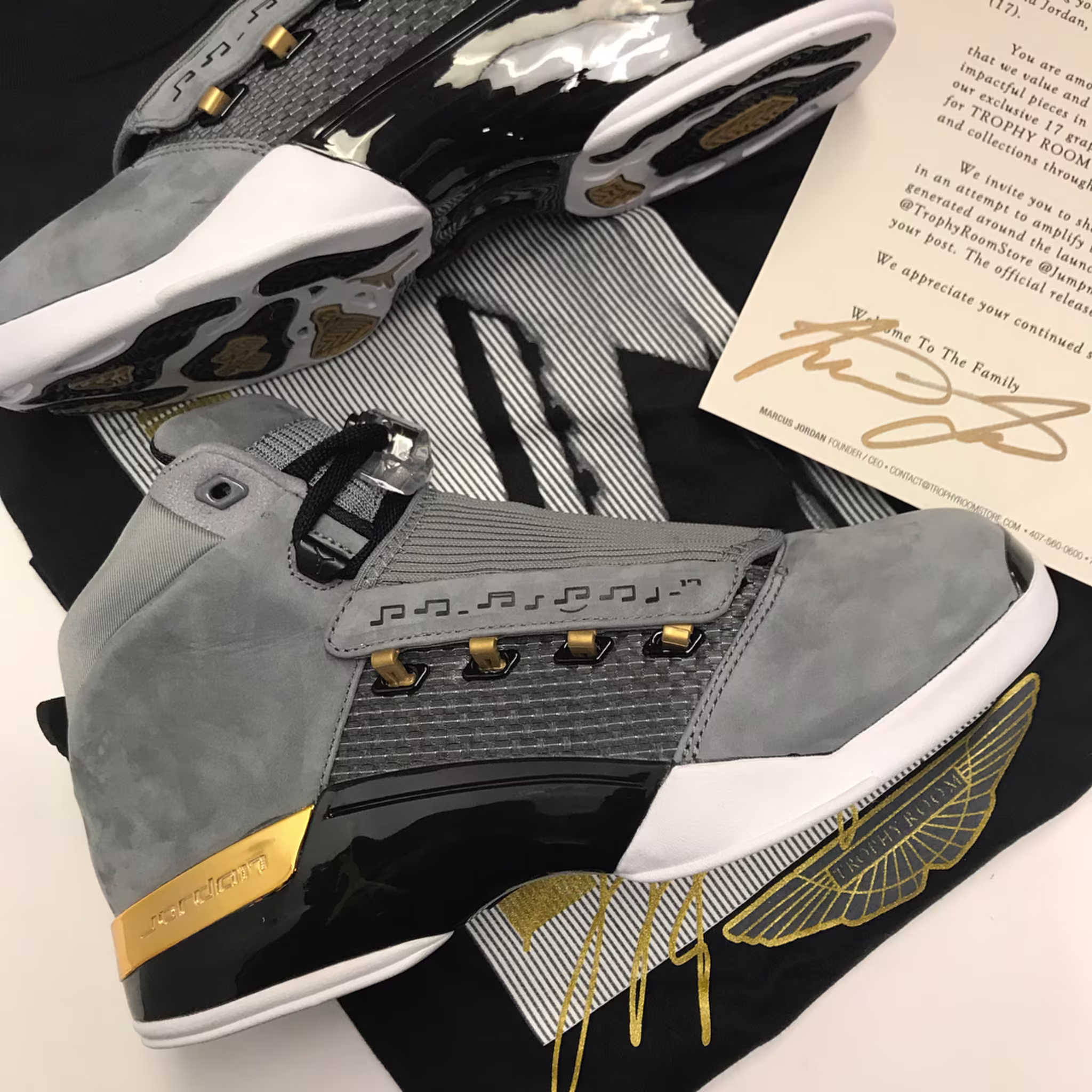Trophy Room x Air Jordan 17 Cool Grey Release Date AH7963 023 Profile