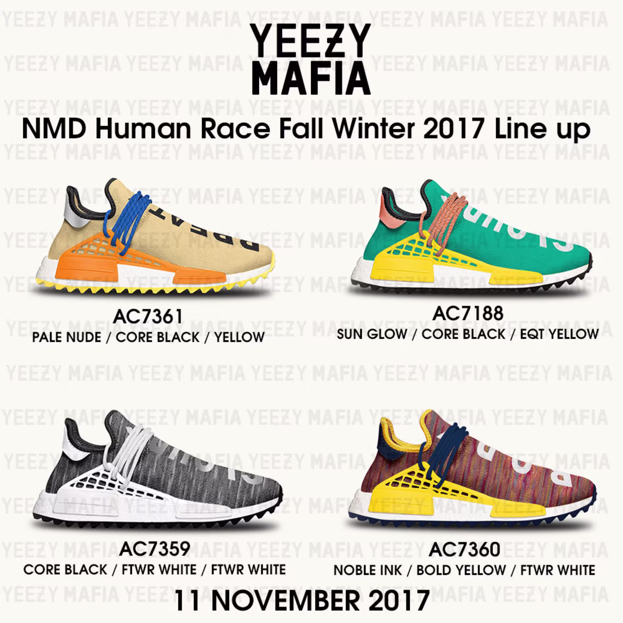 Pharrell x Adidas NMD Hu Trail 2017 Release Date
