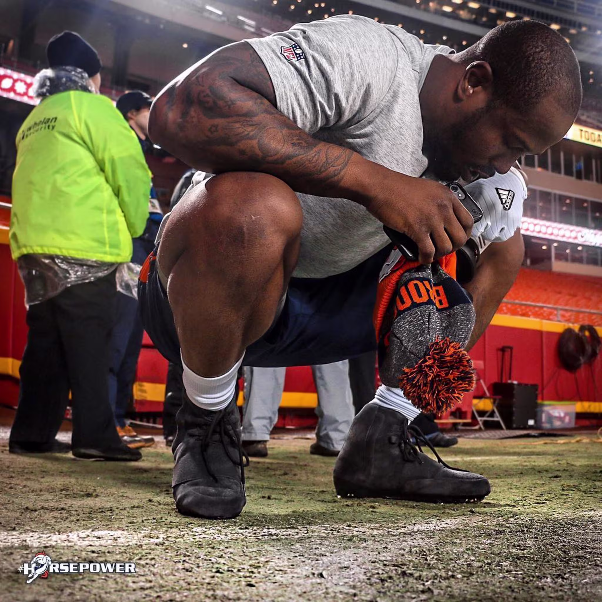 Von Miller Black Yeezy 750 Cleats