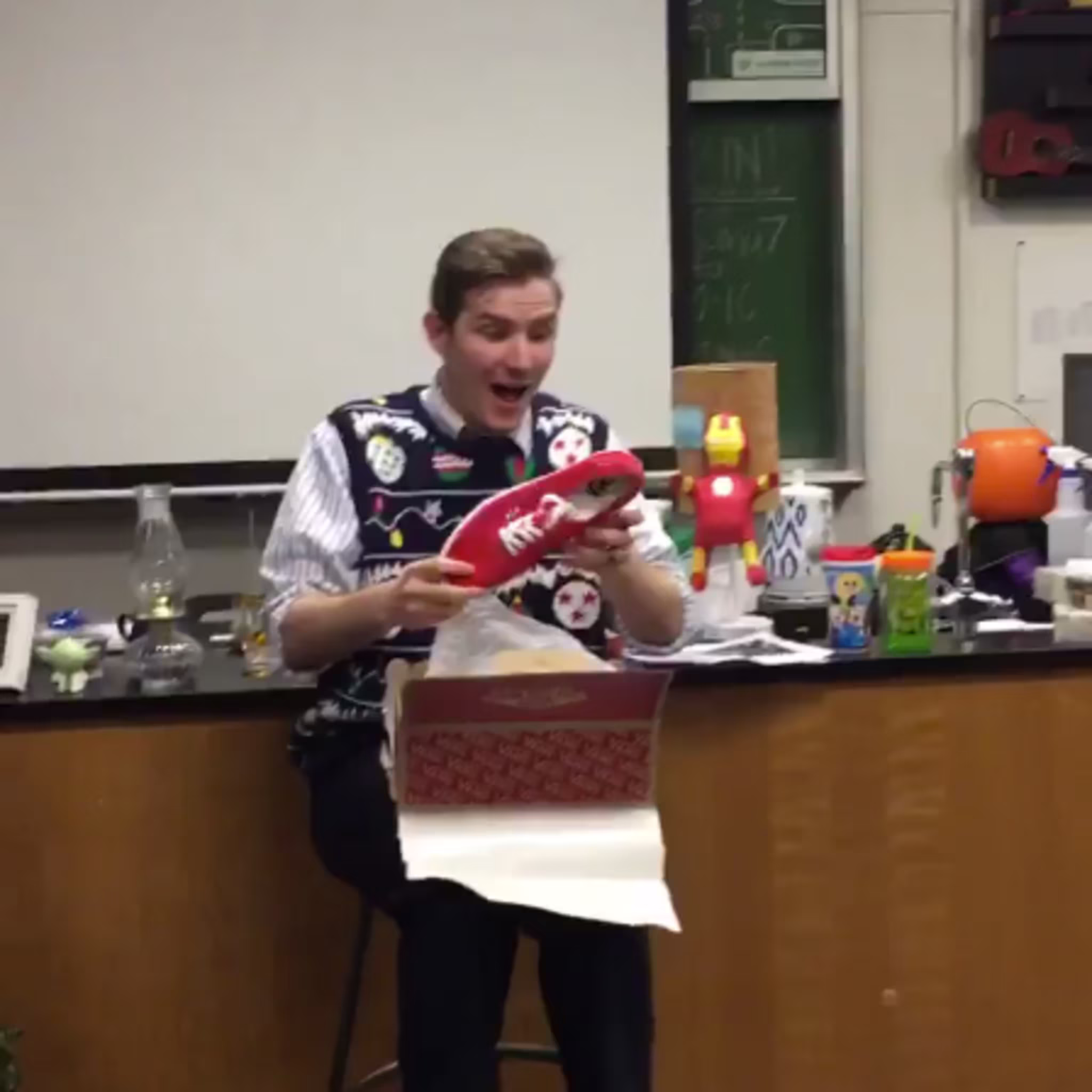 teacher gets red vans