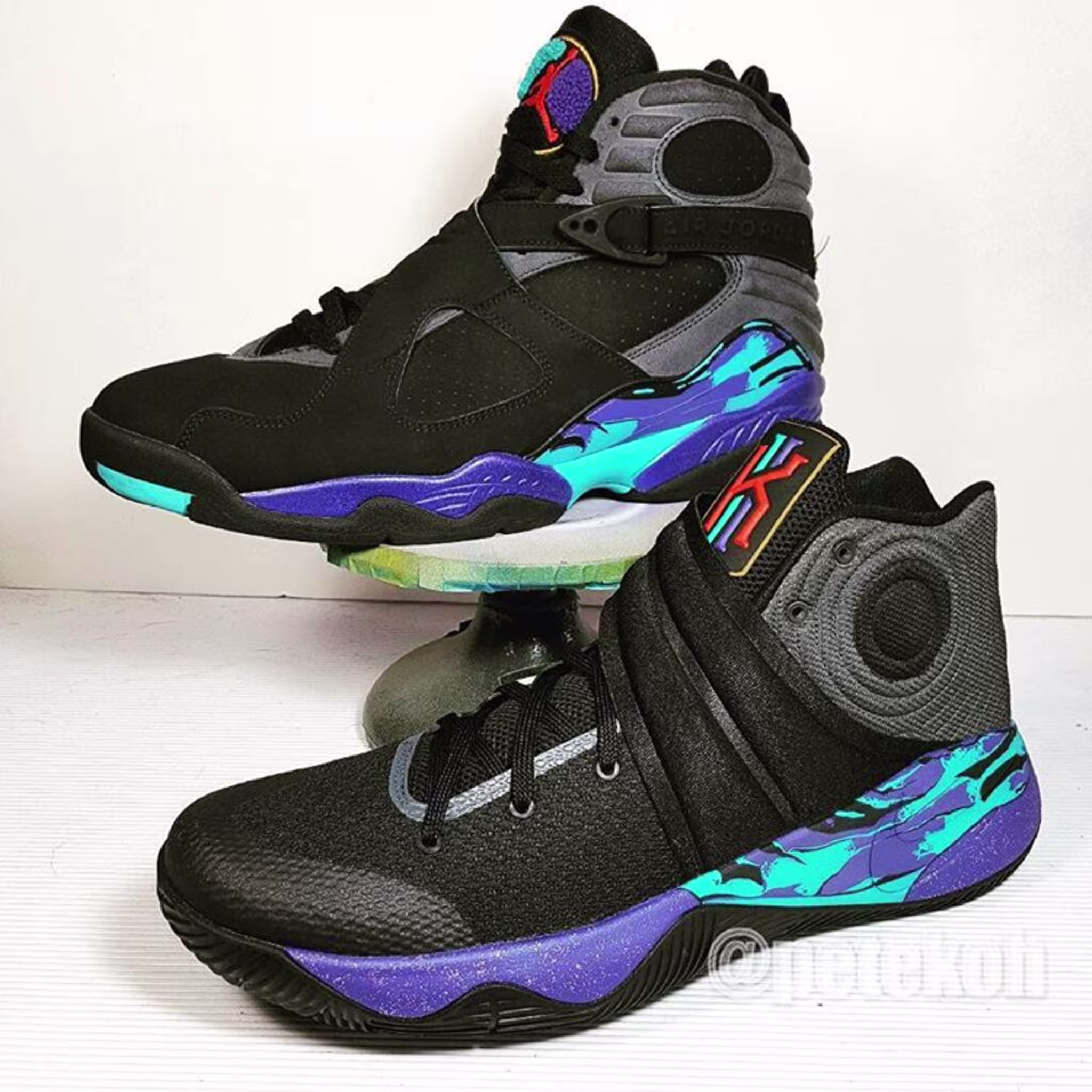 Nike Kyrie 2 Aqua Jordan Custom (1)
