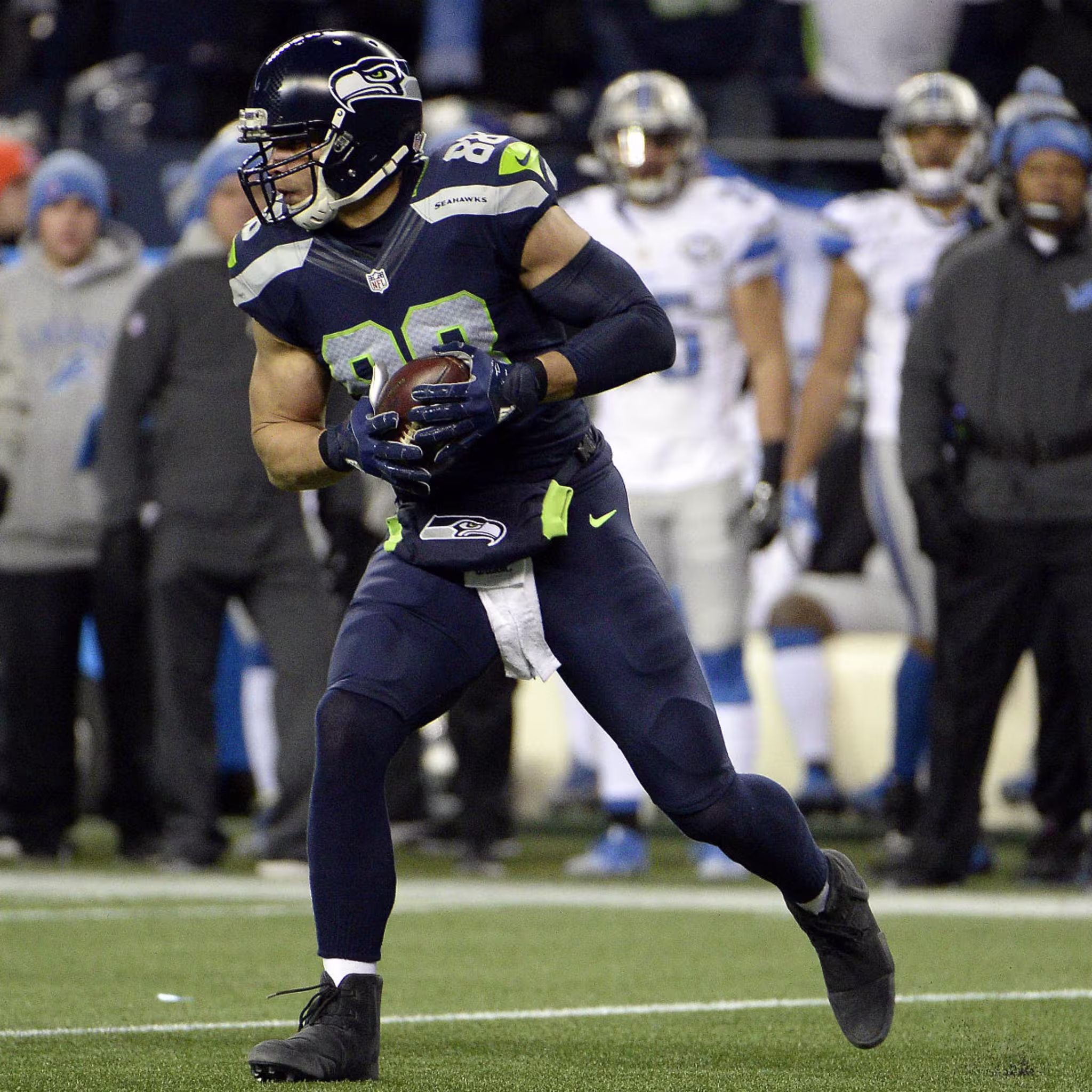 Jimmy Graham Black Yeezy 750 Cleats (1)