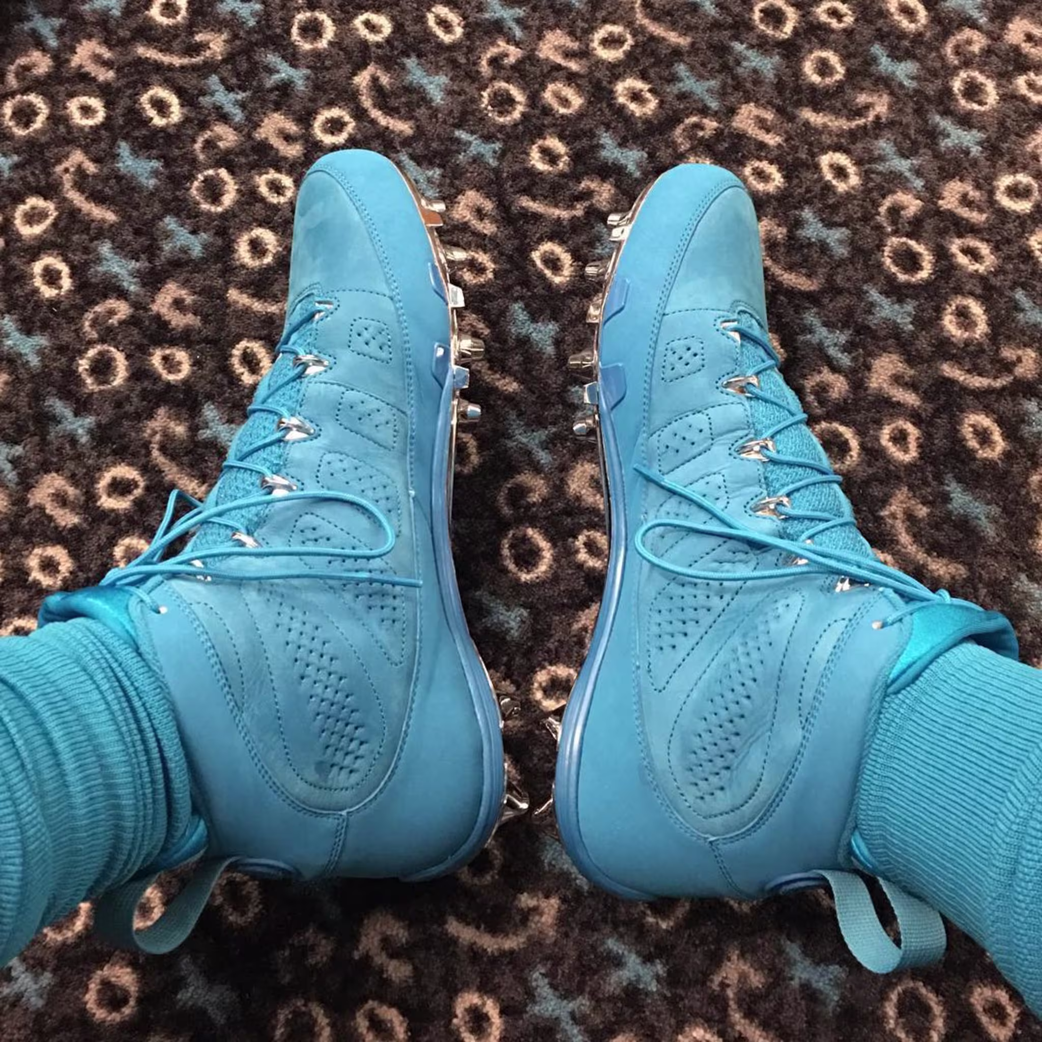 Thomas Davis Air Jordan 9 Color Rush Cleats