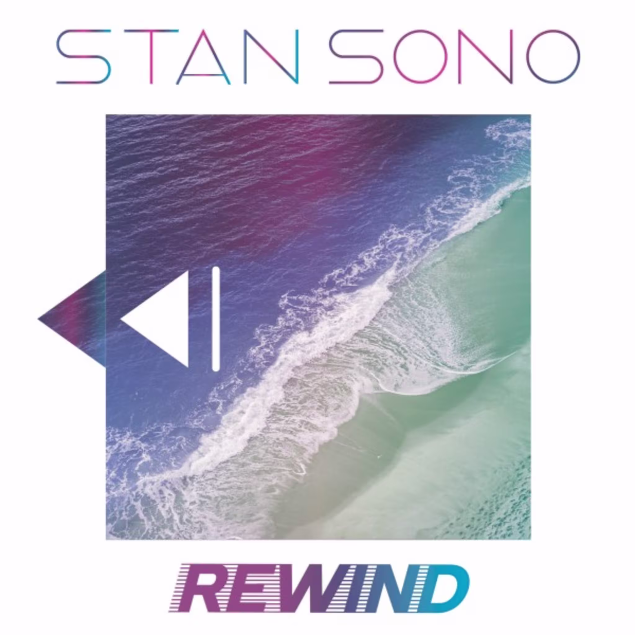 This is Stan Sono's single art for "Rewind."