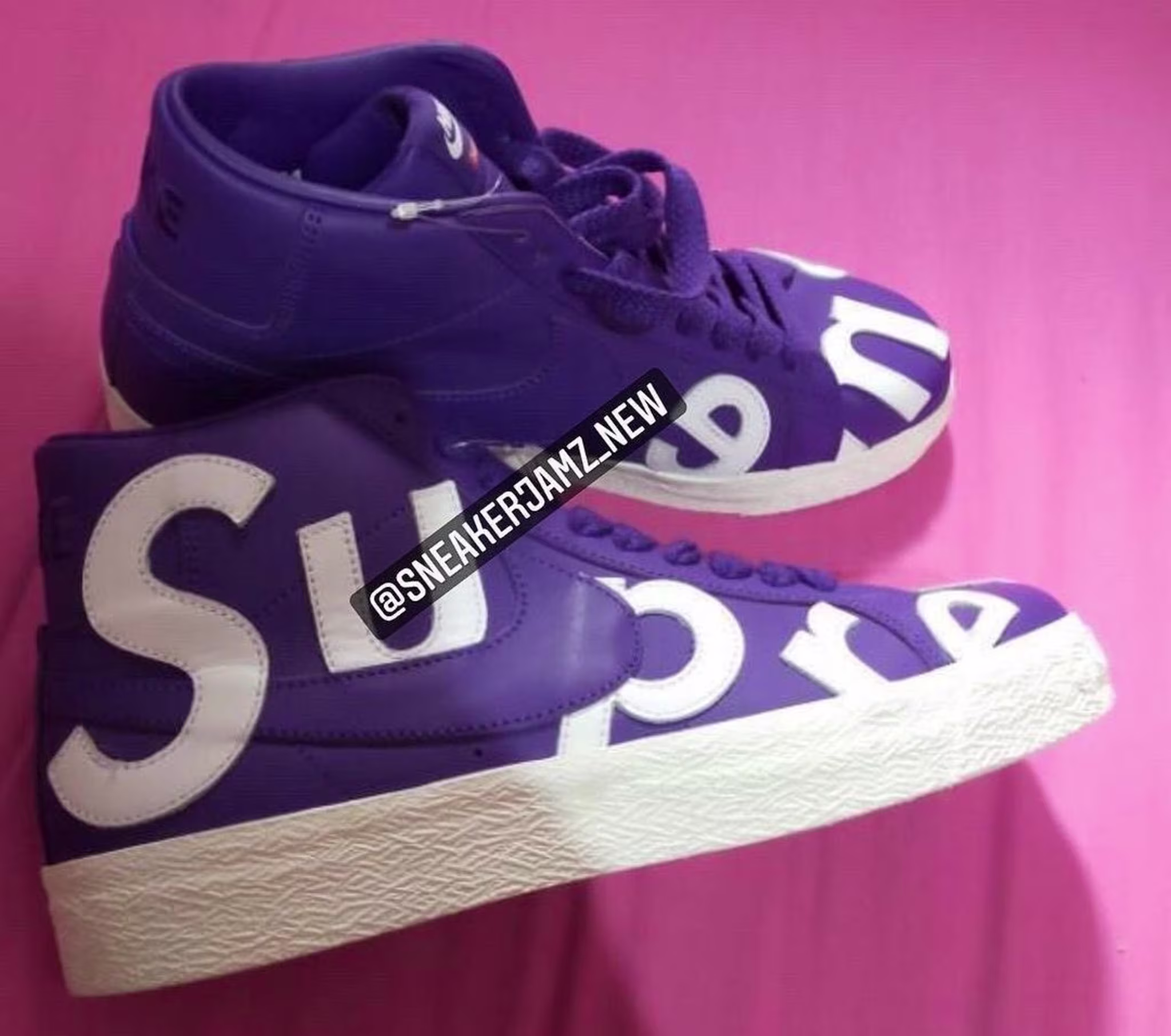Supreme x Nike SB Blazer Mid Purple Sample