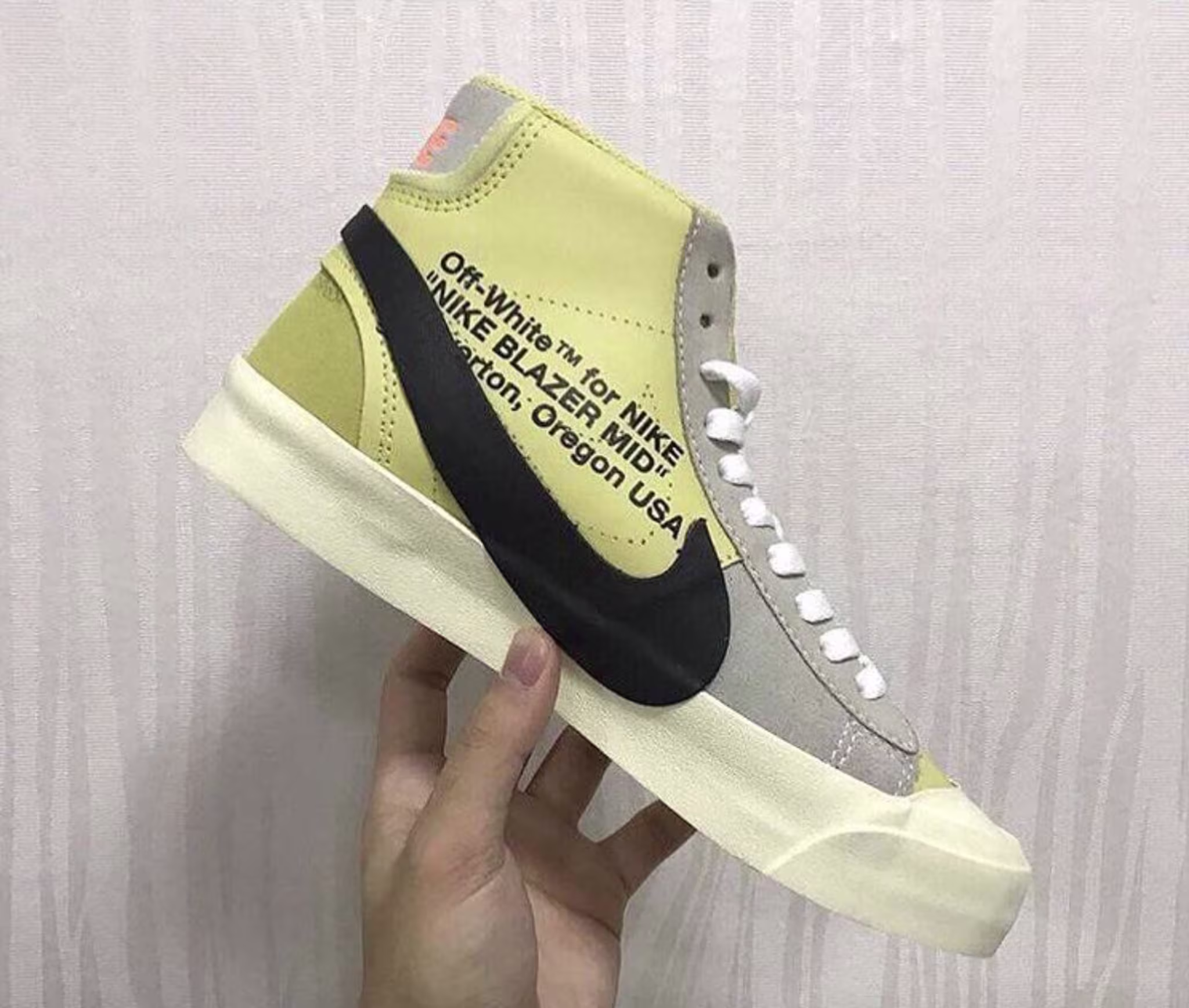 Off White x Nike Blazer Mid Canvas 'Pale Vanilla' AA3832 700
