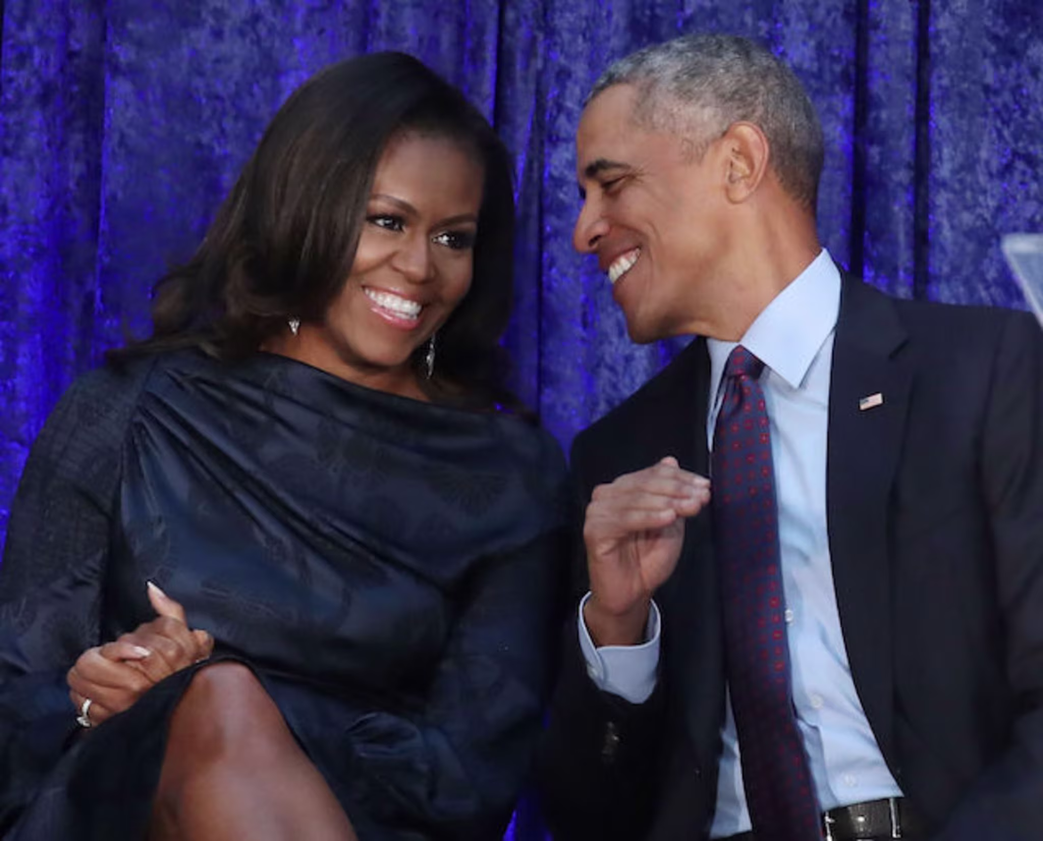 This is a picture of Barack and Michelle Obama.