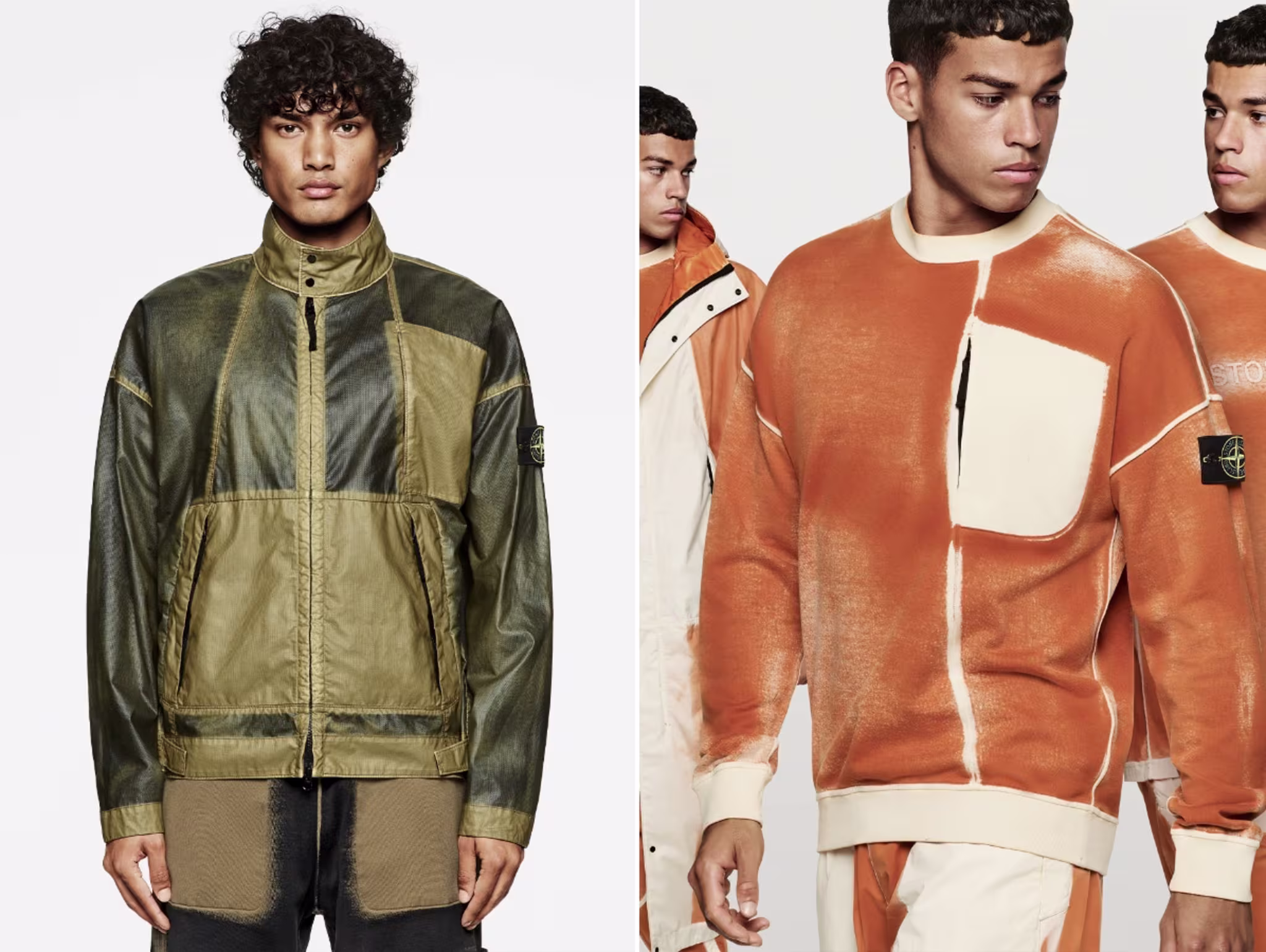 stone island ss23 hand sprayed article lead