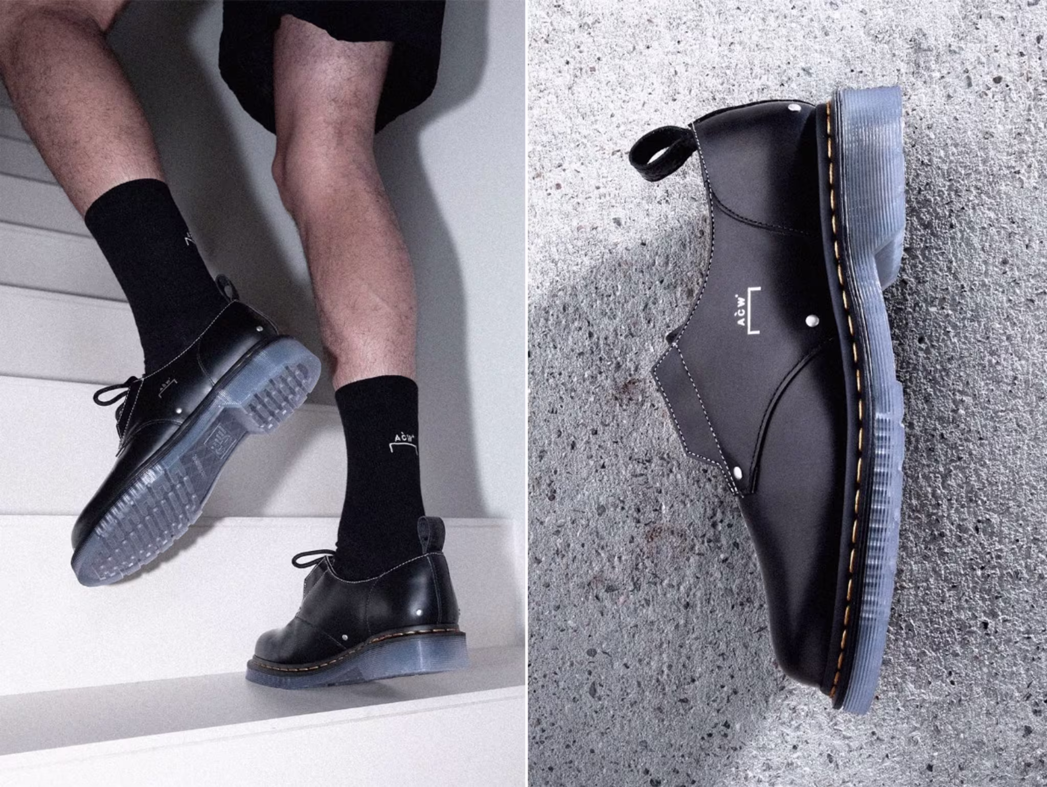 a cold wall dr martens 1461 bex black samuel ross lead