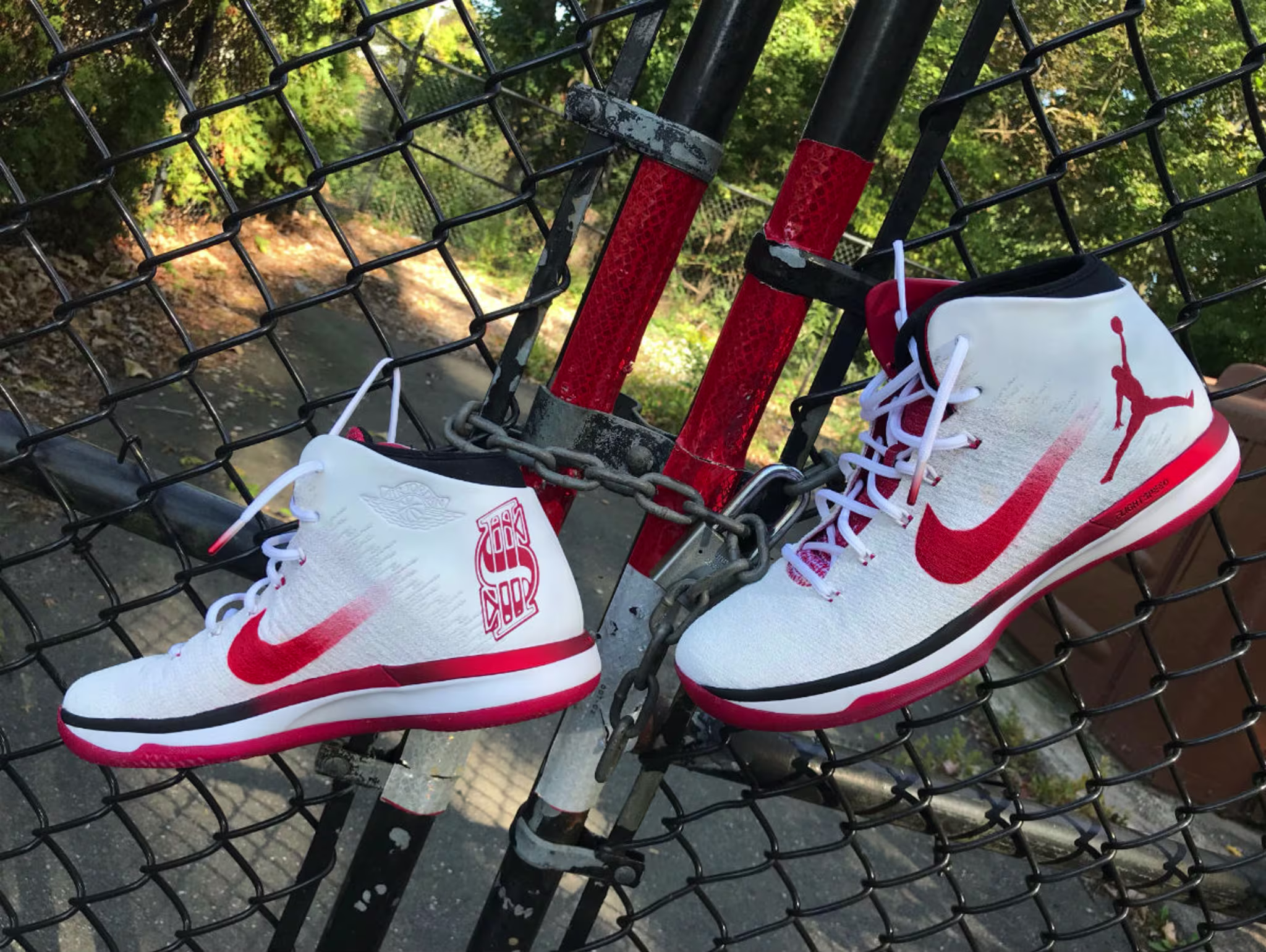 Shane McMahon Air Jordan 31 Red Wings Custom Hell in a Cell (1)