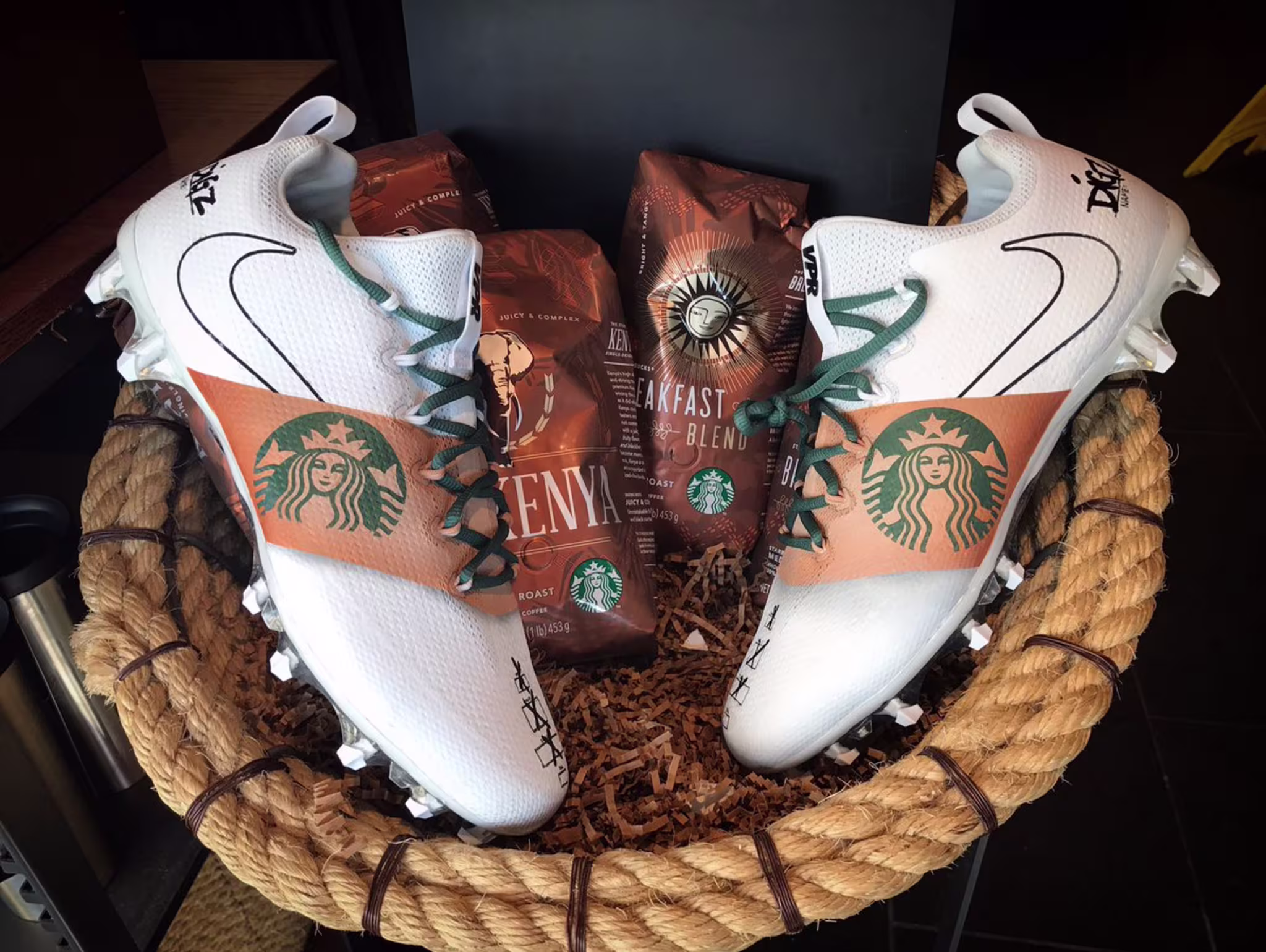 Starbucks Nike Custom Cleats