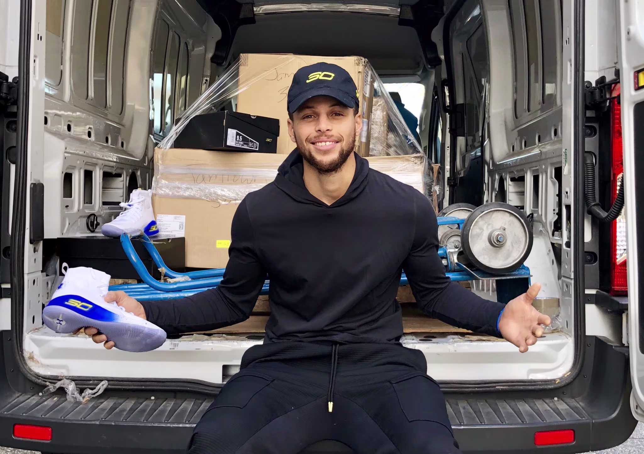 Stephen Curry Giving Away Curry 4s