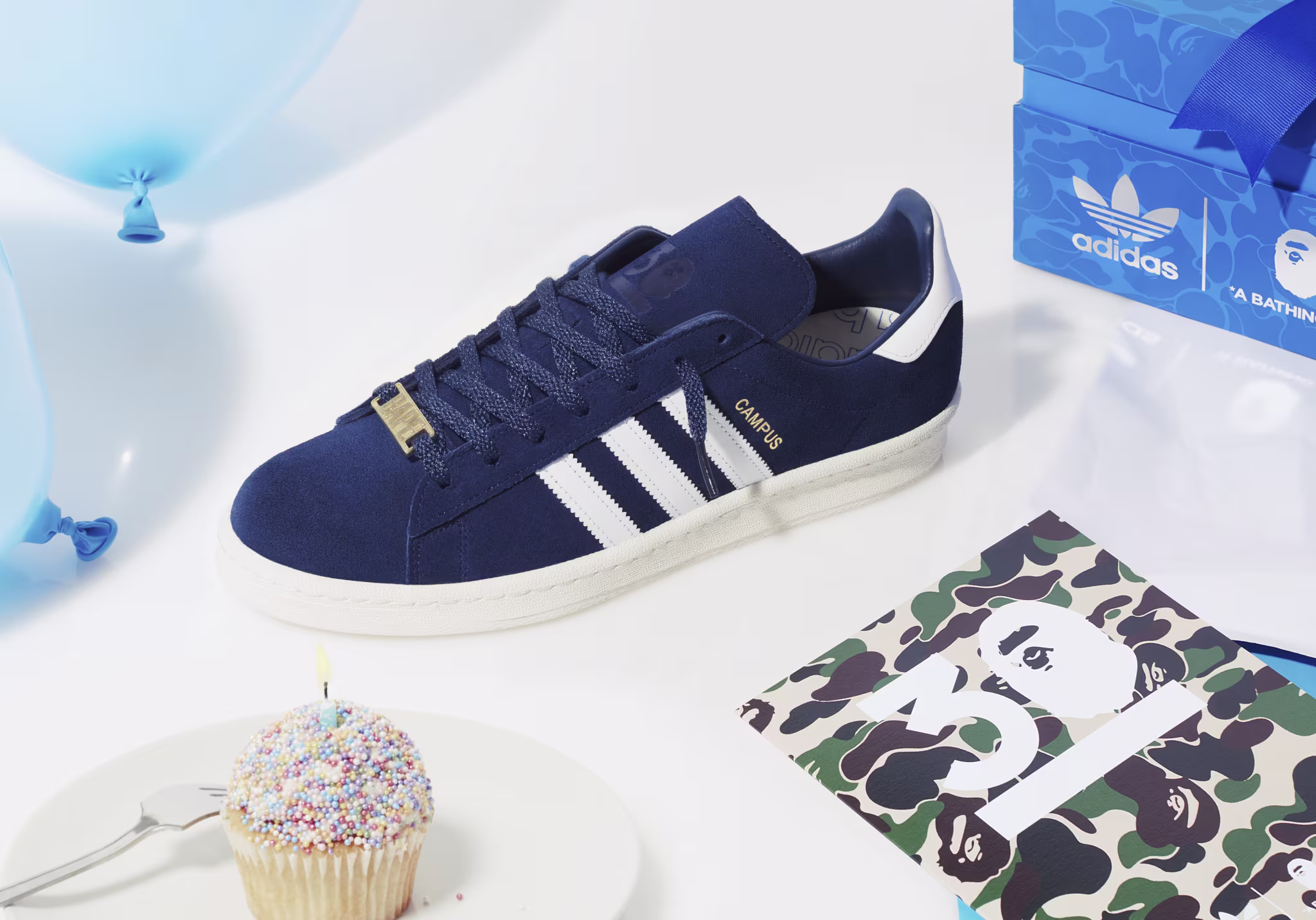 Bape x Adidas Campus 80 Side