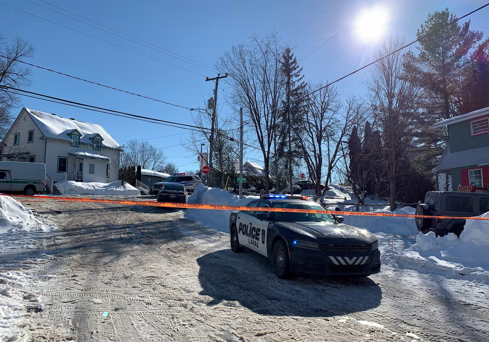 Police scene in Laval quebec