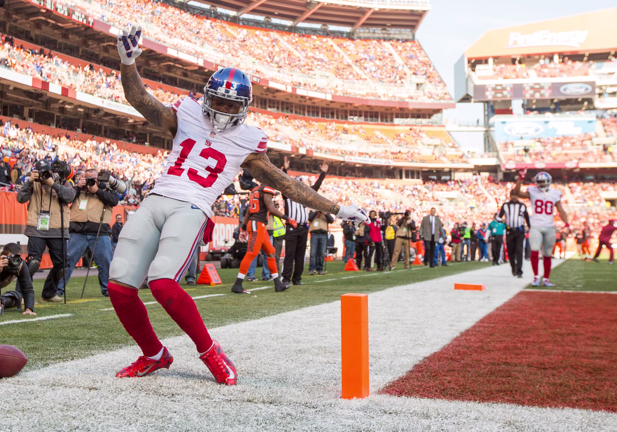 Odell Beckham TD Celebration 2016 Giants 49ers
