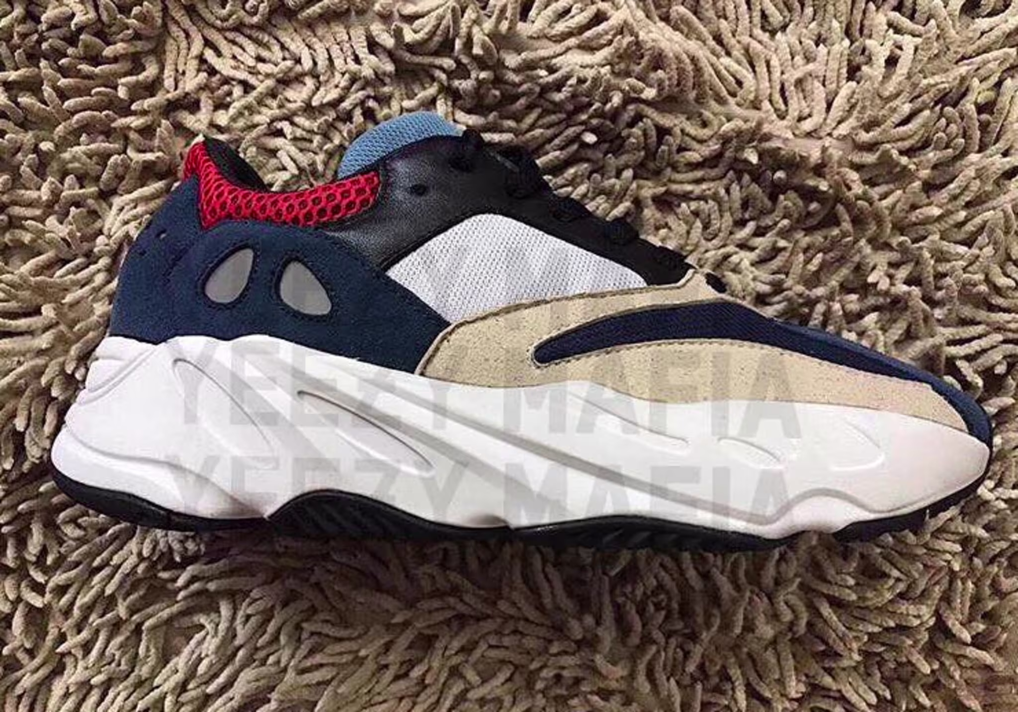 Adidas Yeezy Boost 700 Midnight Navy Red Cream