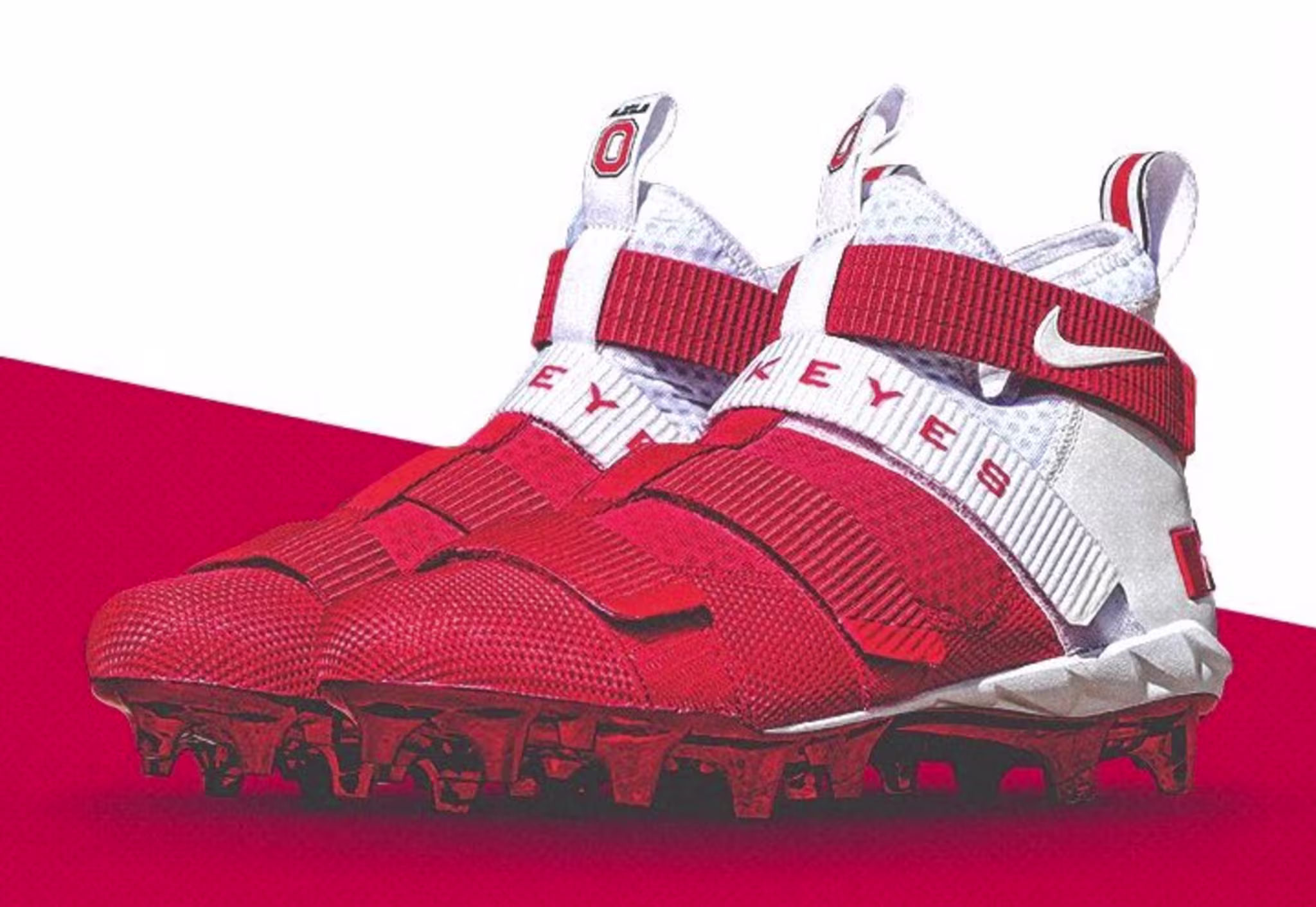 Ohio State Nike LeBron Soldier 11 Cleats (1)