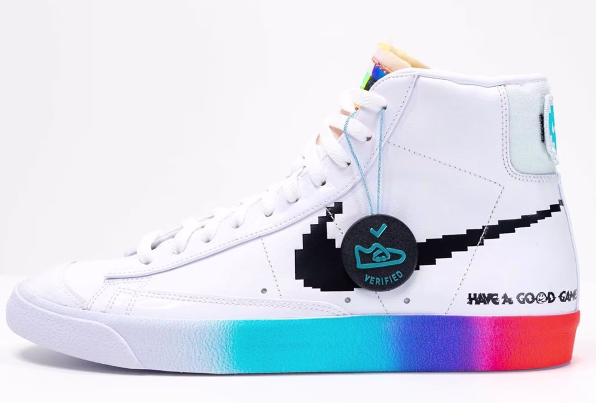 Nike Blazer Mid '77 Vintage 'Have a Good Game' White/White/Bright Crimson/Black DC3280 101 (Lateral)