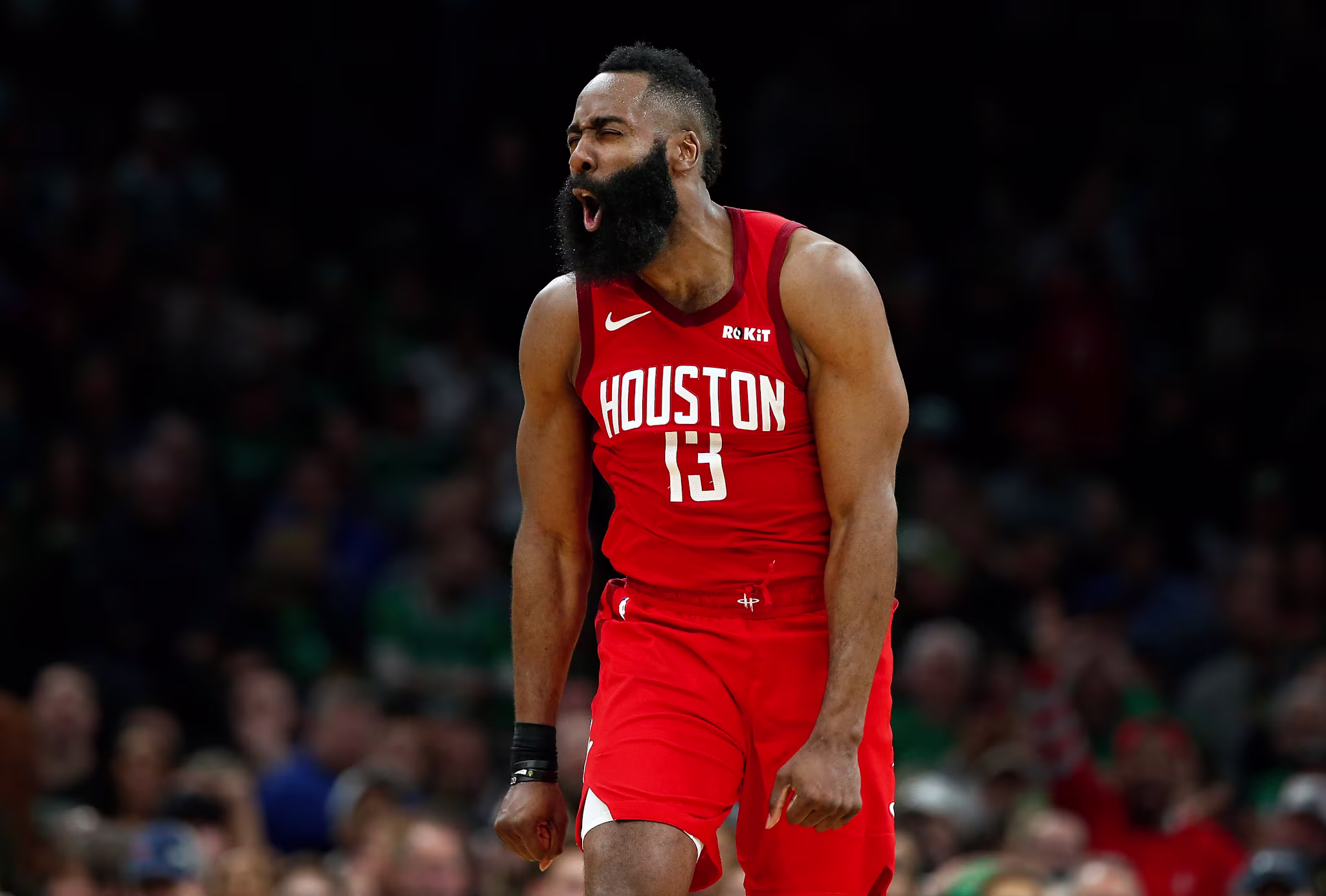 James Harden Scream Celtics Rockets 2019