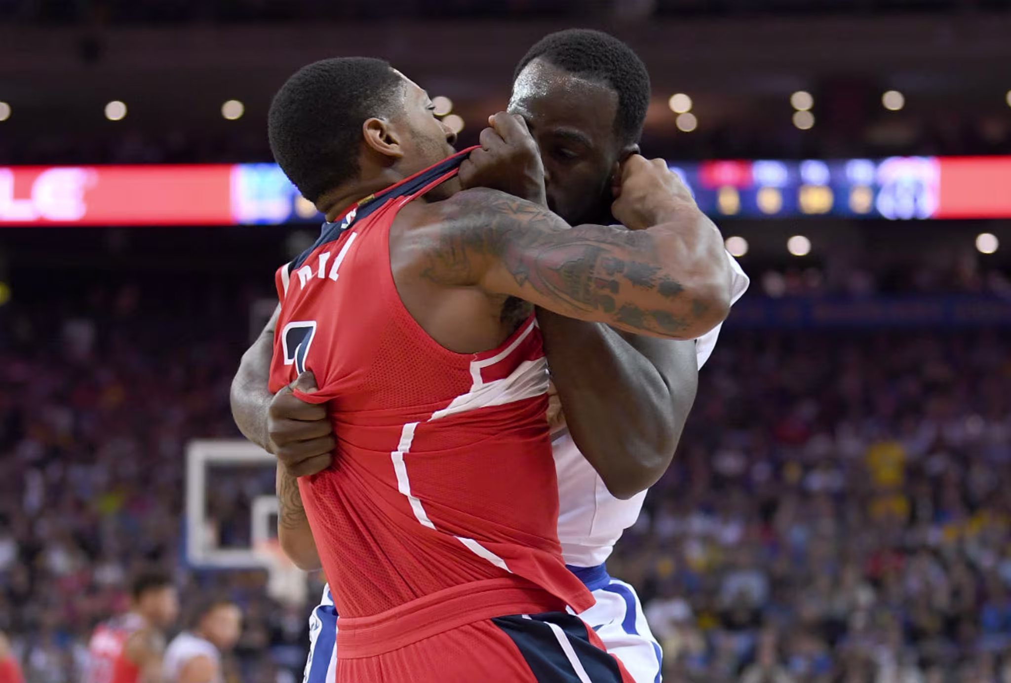 Draymond Green Nike Jersey Ripped by Bradley Beal