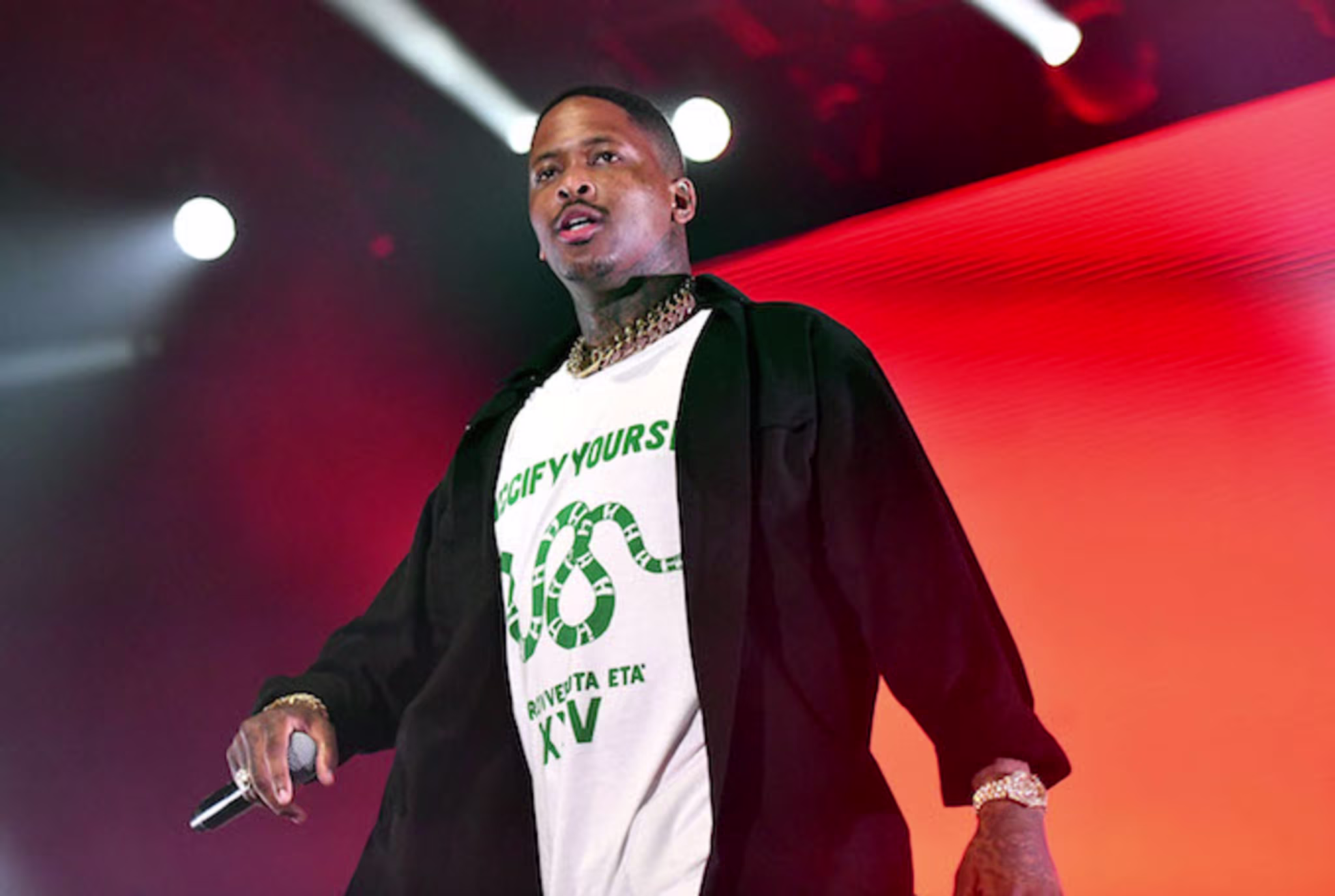 YG performing in Los Angeles