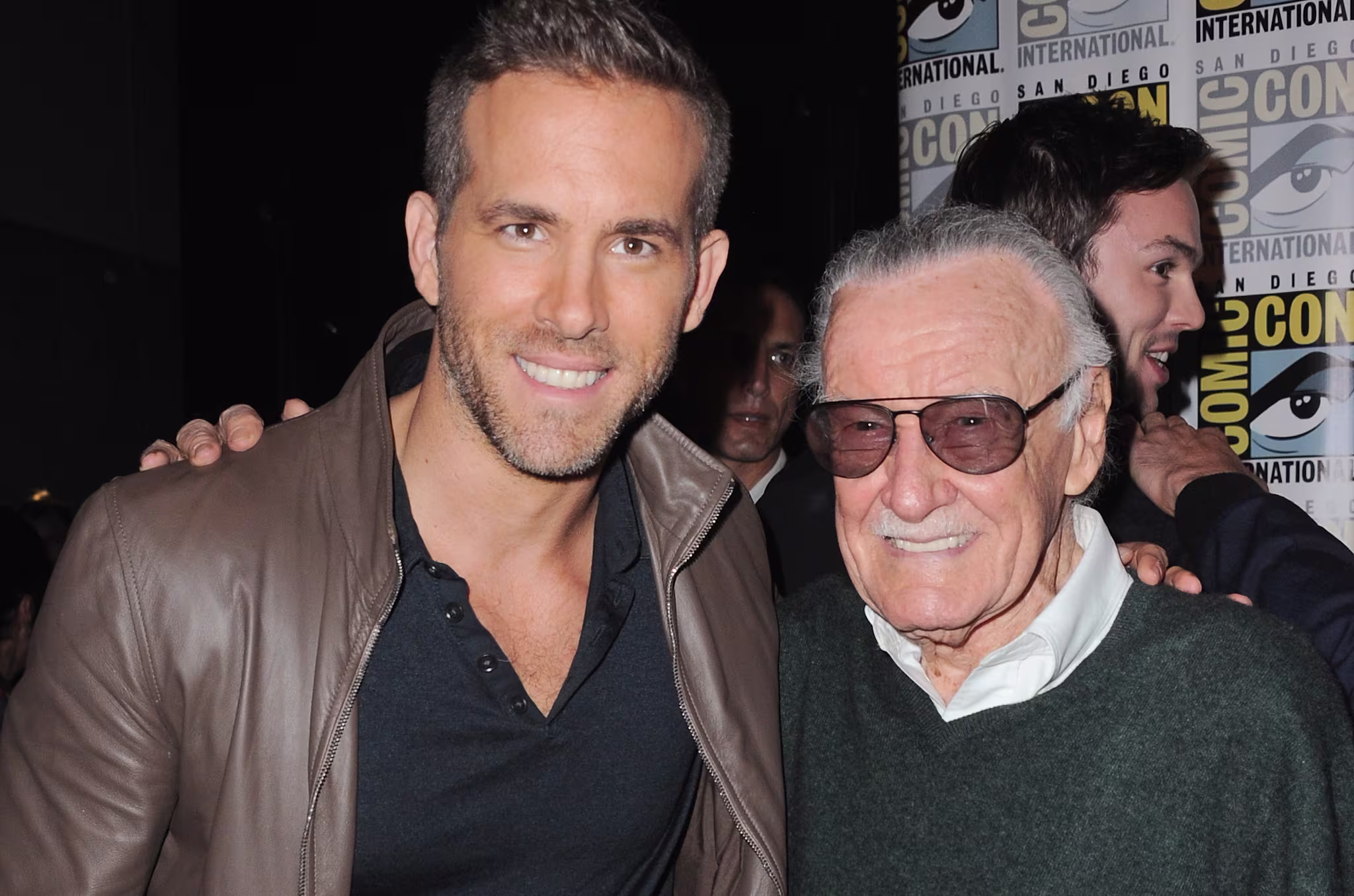 Ryan Reynolds and Stan Lee at Comic Con International 2015