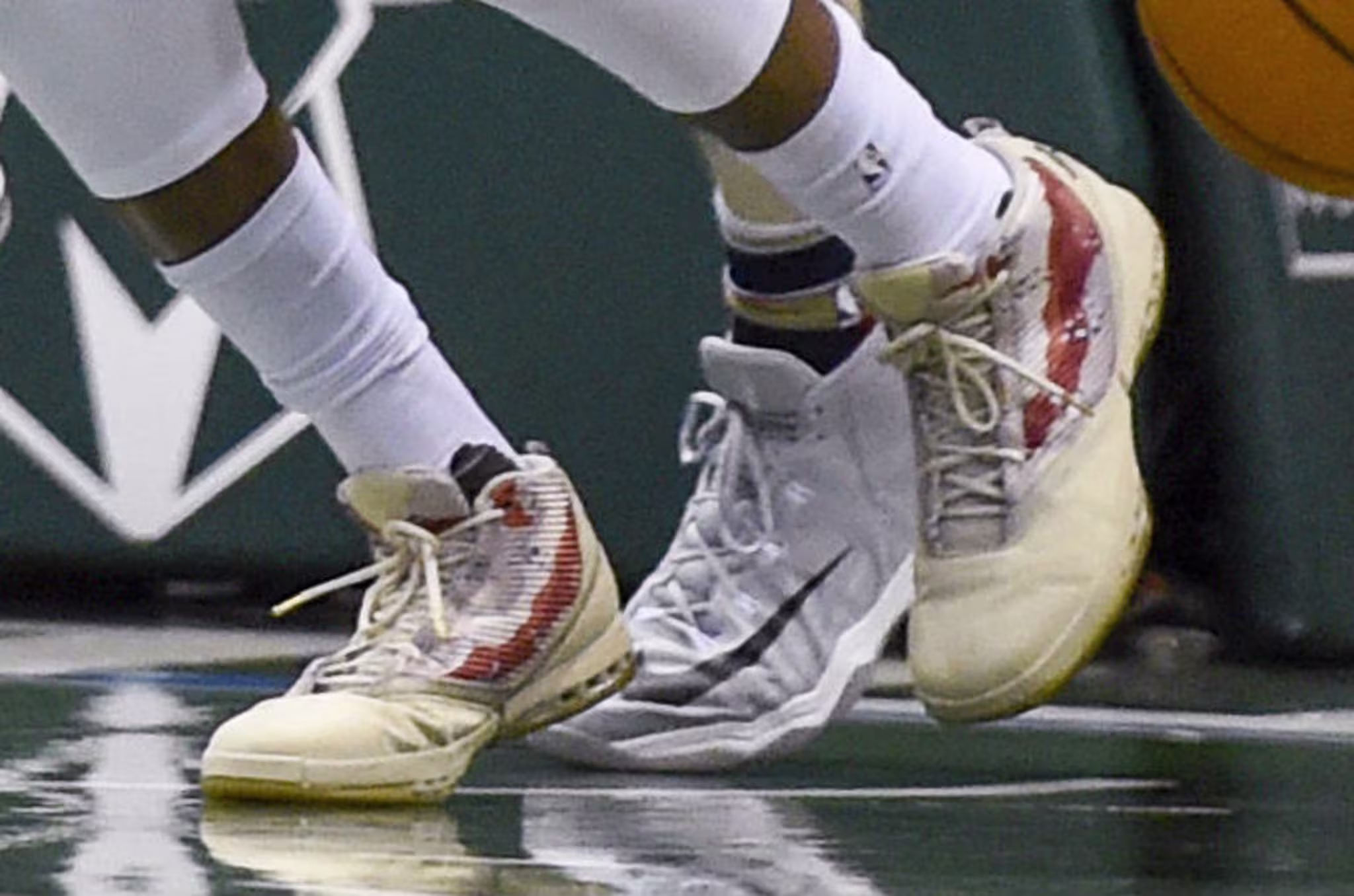 Greg Monroe Wearing a Desert Camo Air Jordan 16 PE Shoes