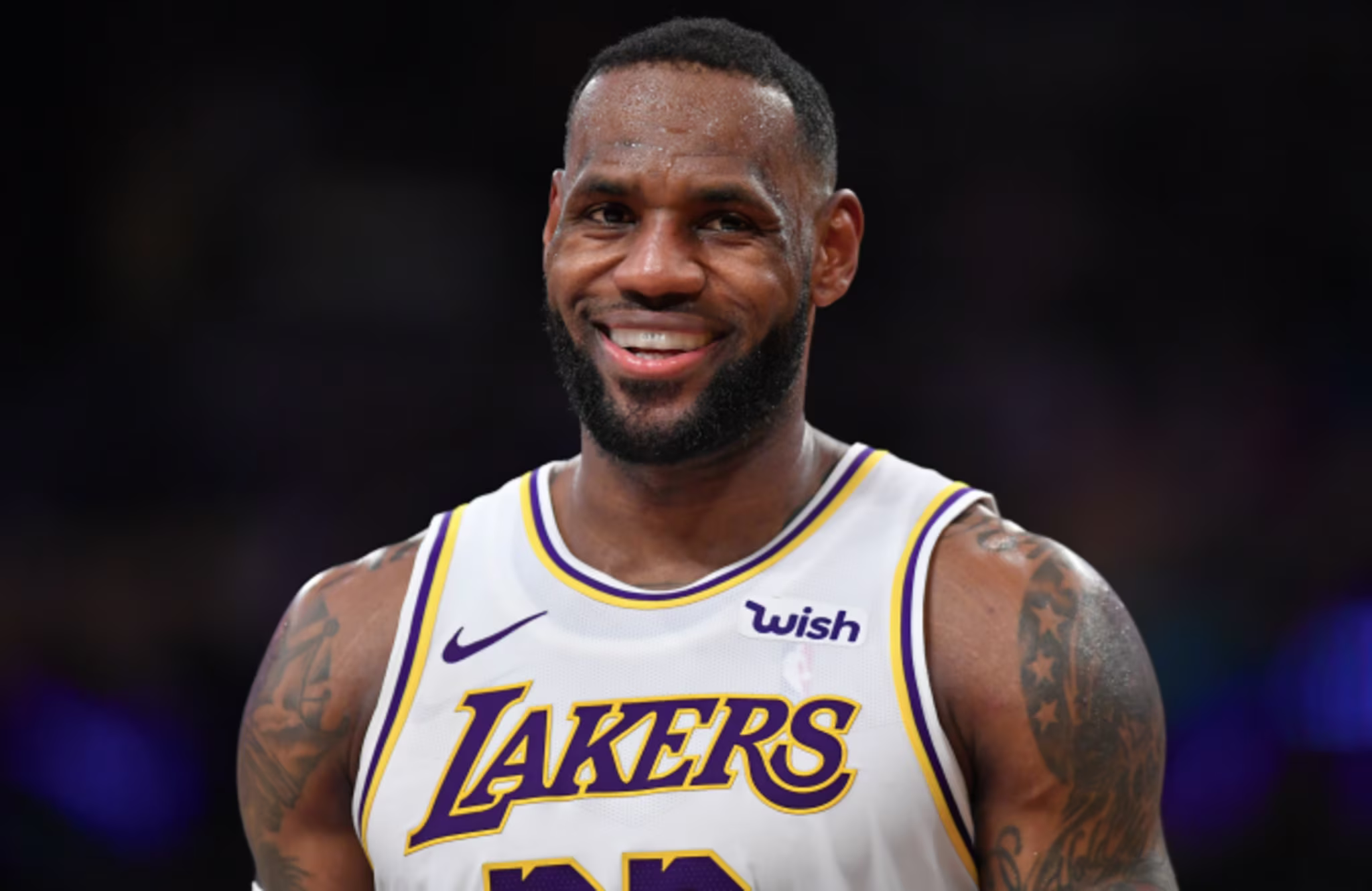 LeBron James #23 of the Los Angeles Lakers