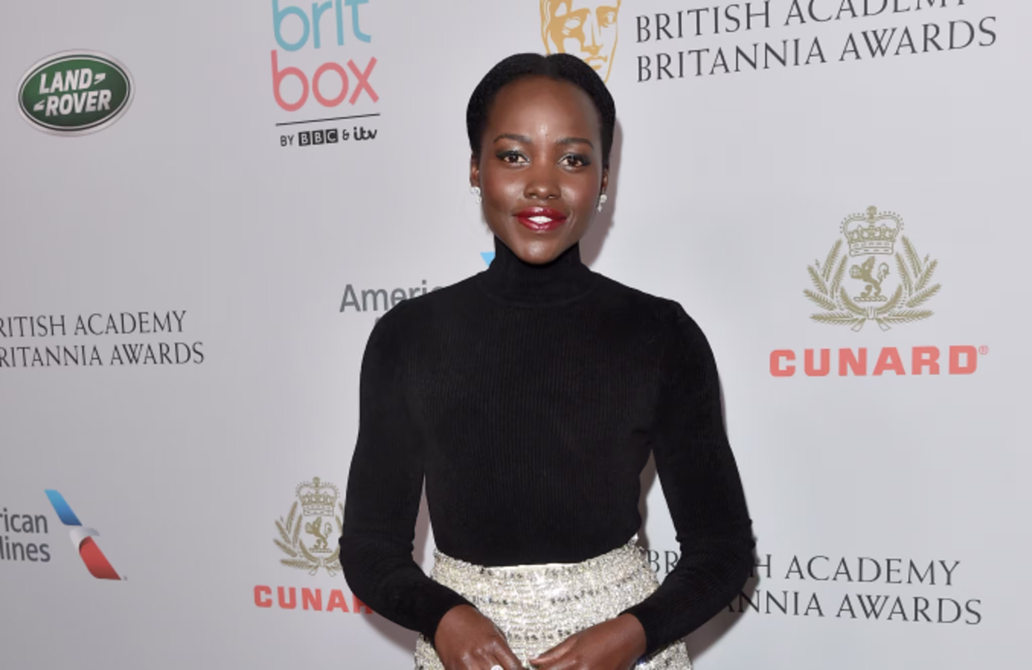 Lupita Nyong'o attends the 2019 British Academy Britannia Awards