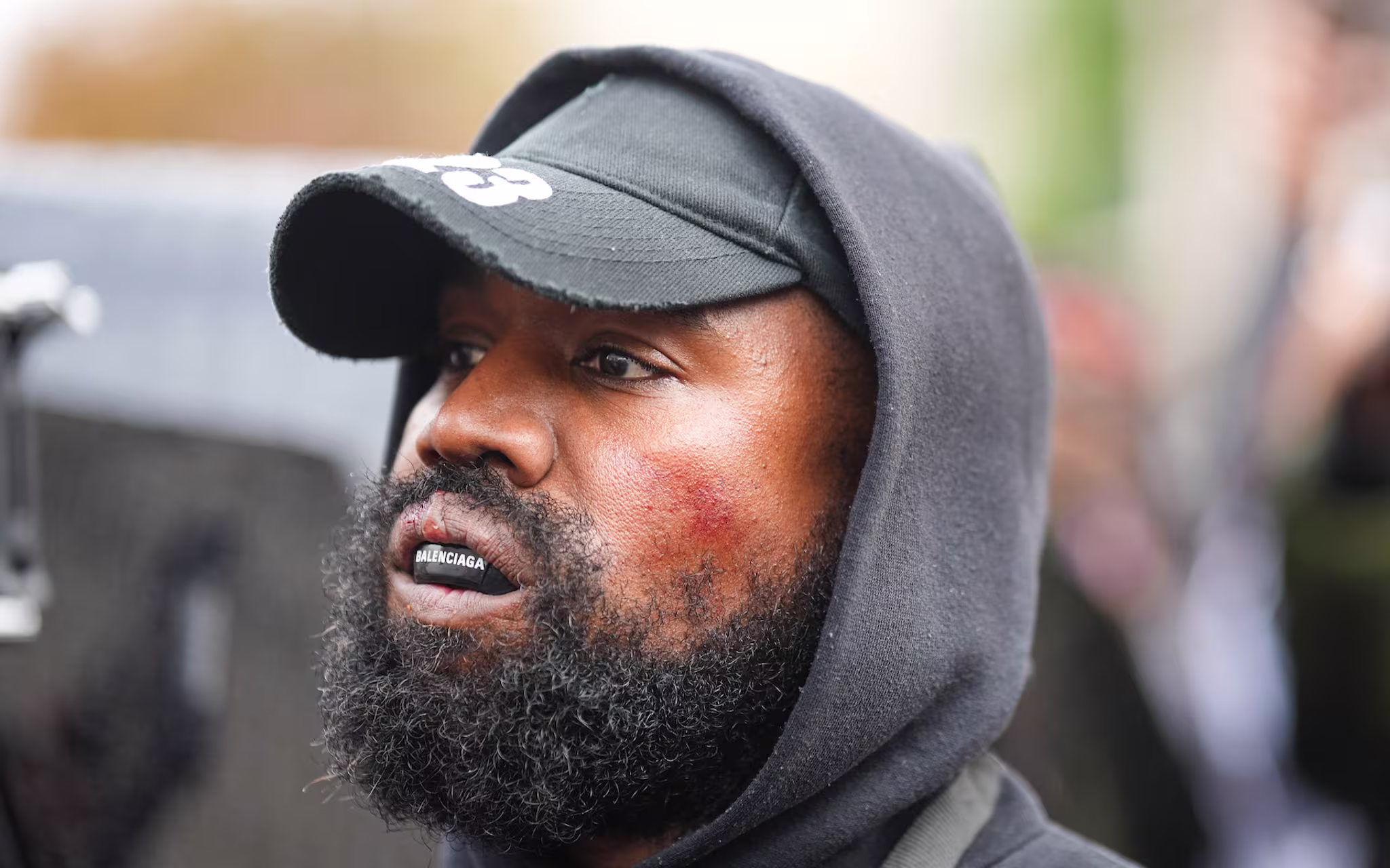 Kanye West attends Paris Fashion Week